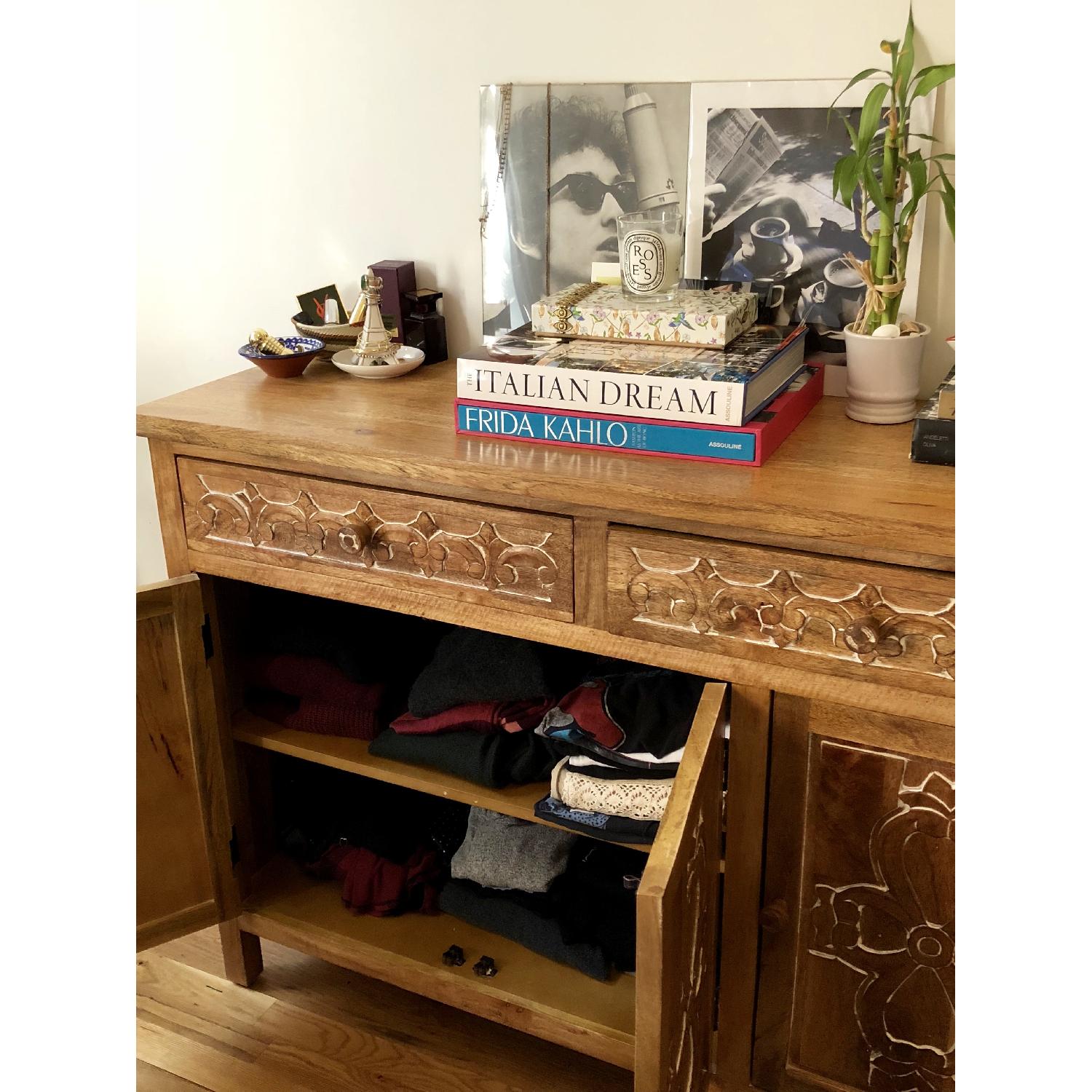 Pier 1 Hand-Carved Sakandi Cabinet - image-1