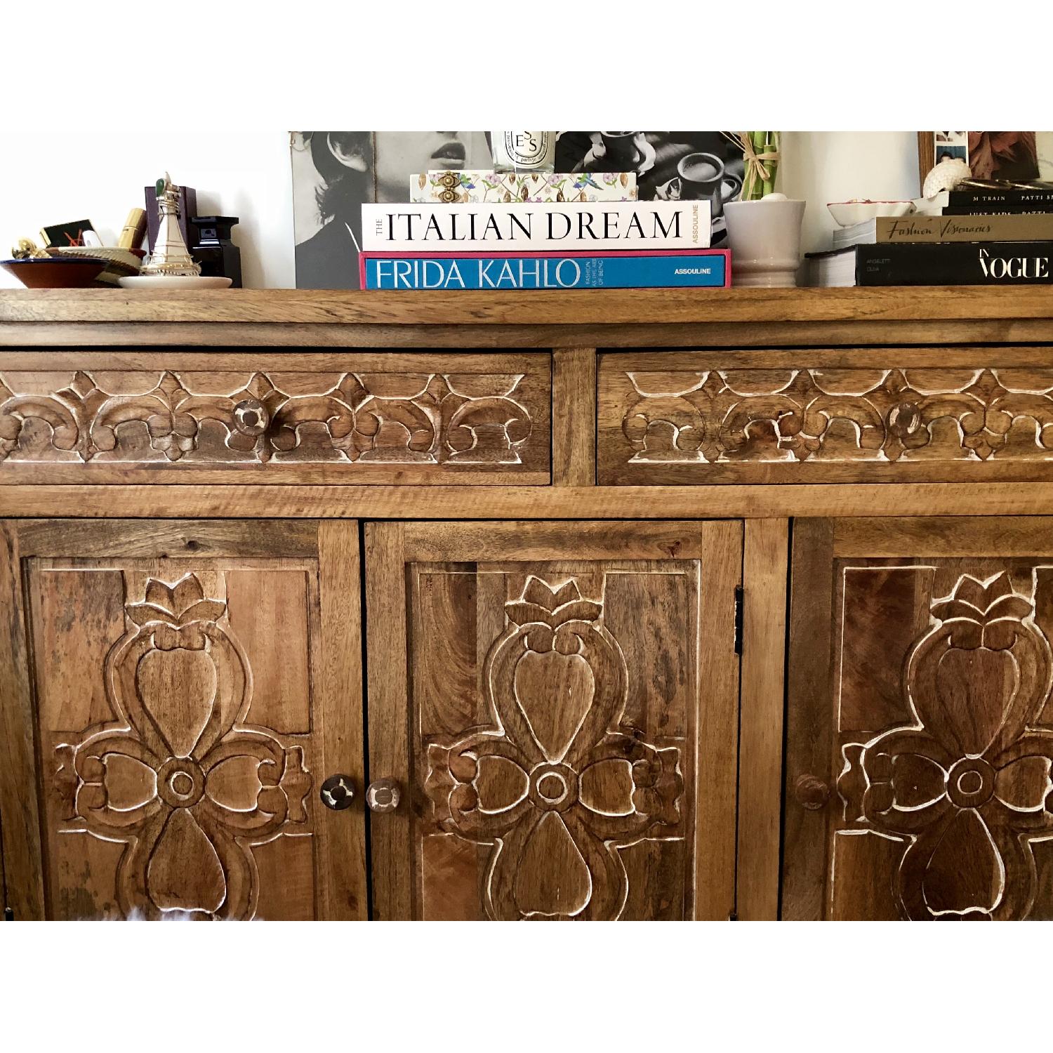 Pier 1 Hand-Carved Sakandi Cabinet - image-2
