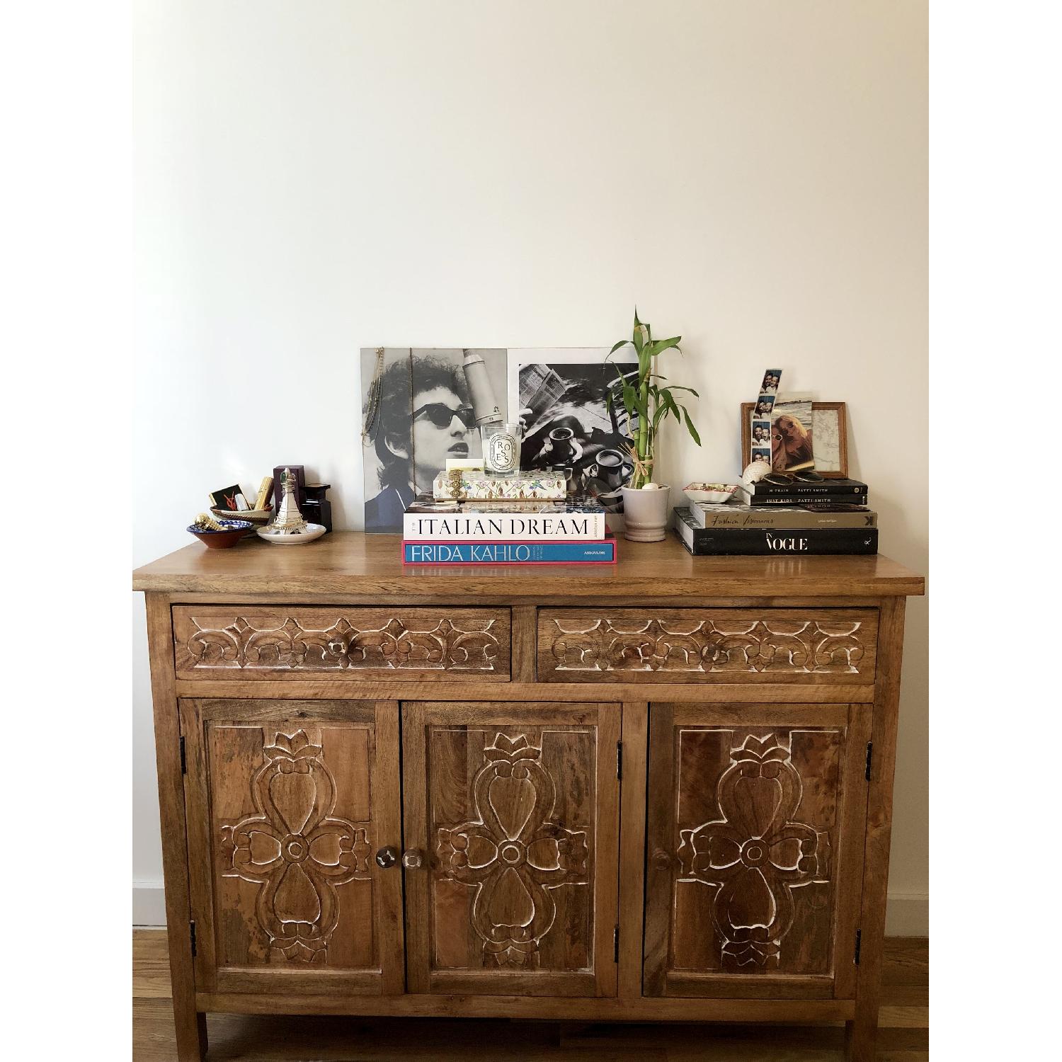 Pier 1 Hand-Carved Sakandi Cabinet - image-4