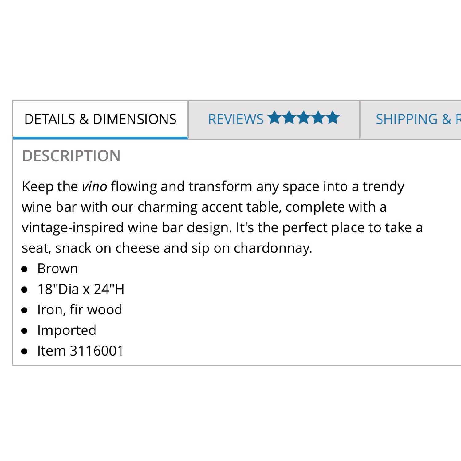 Pier 1 Vintage-Inspired Wine Bar Accent Table - image-4