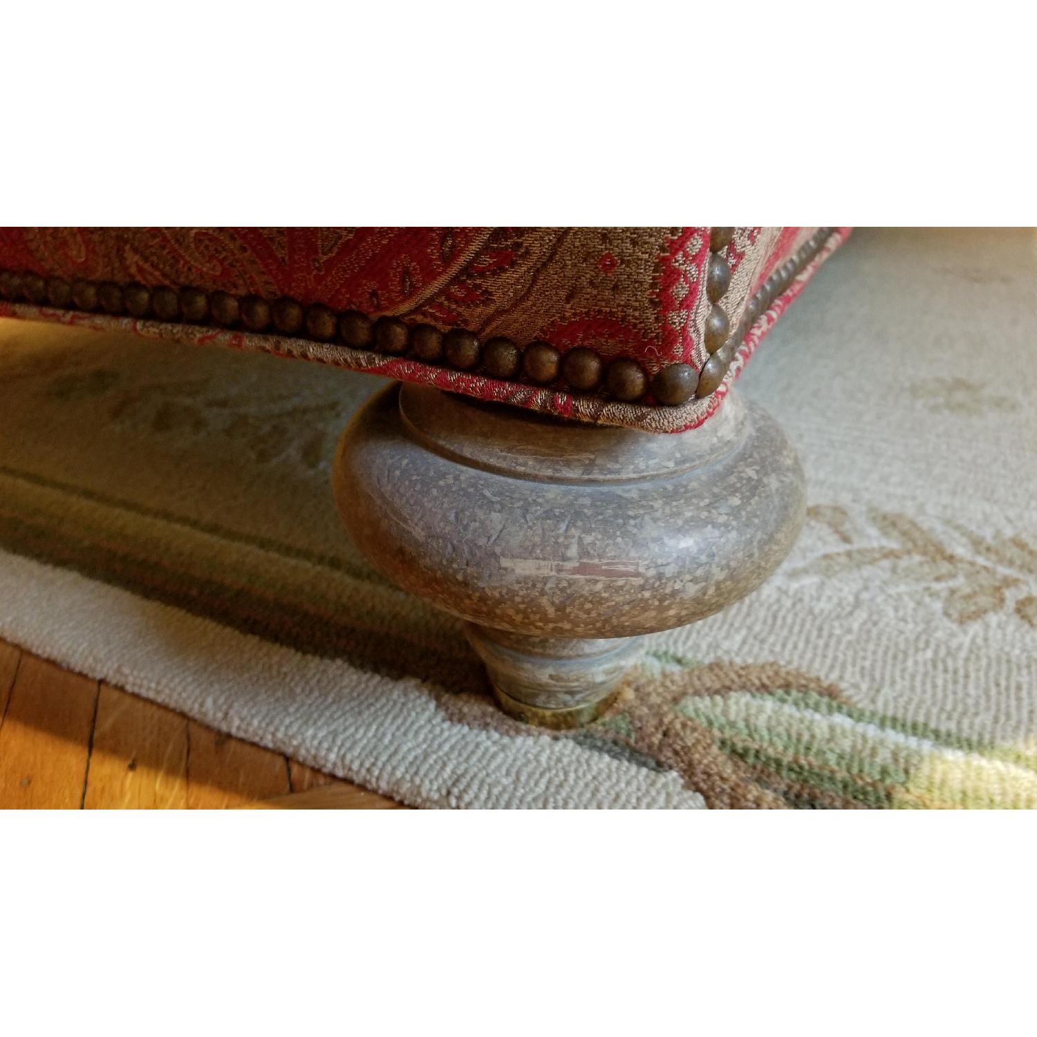 Red Patterned Fabric Sofa - image-3