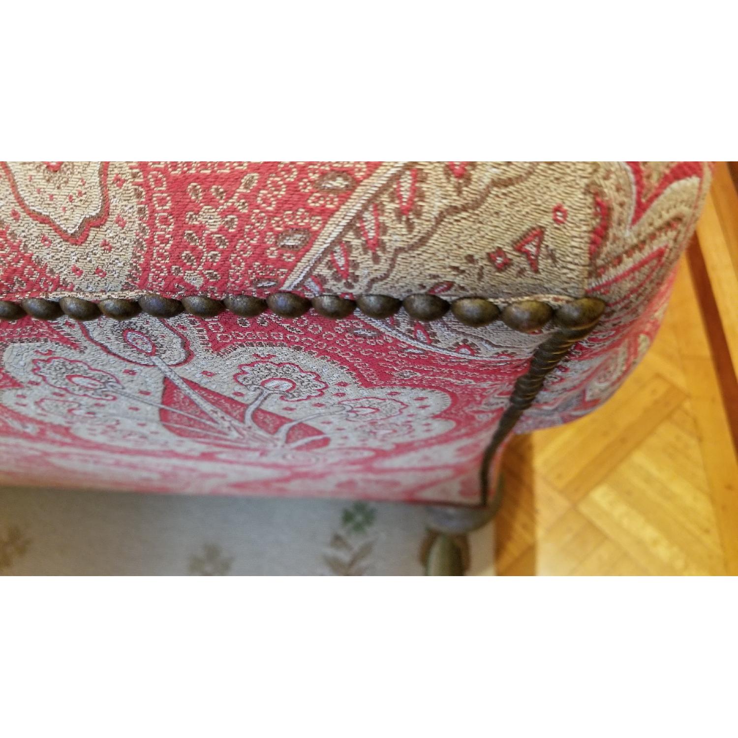 Red Patterned Fabric Sofa - image-4