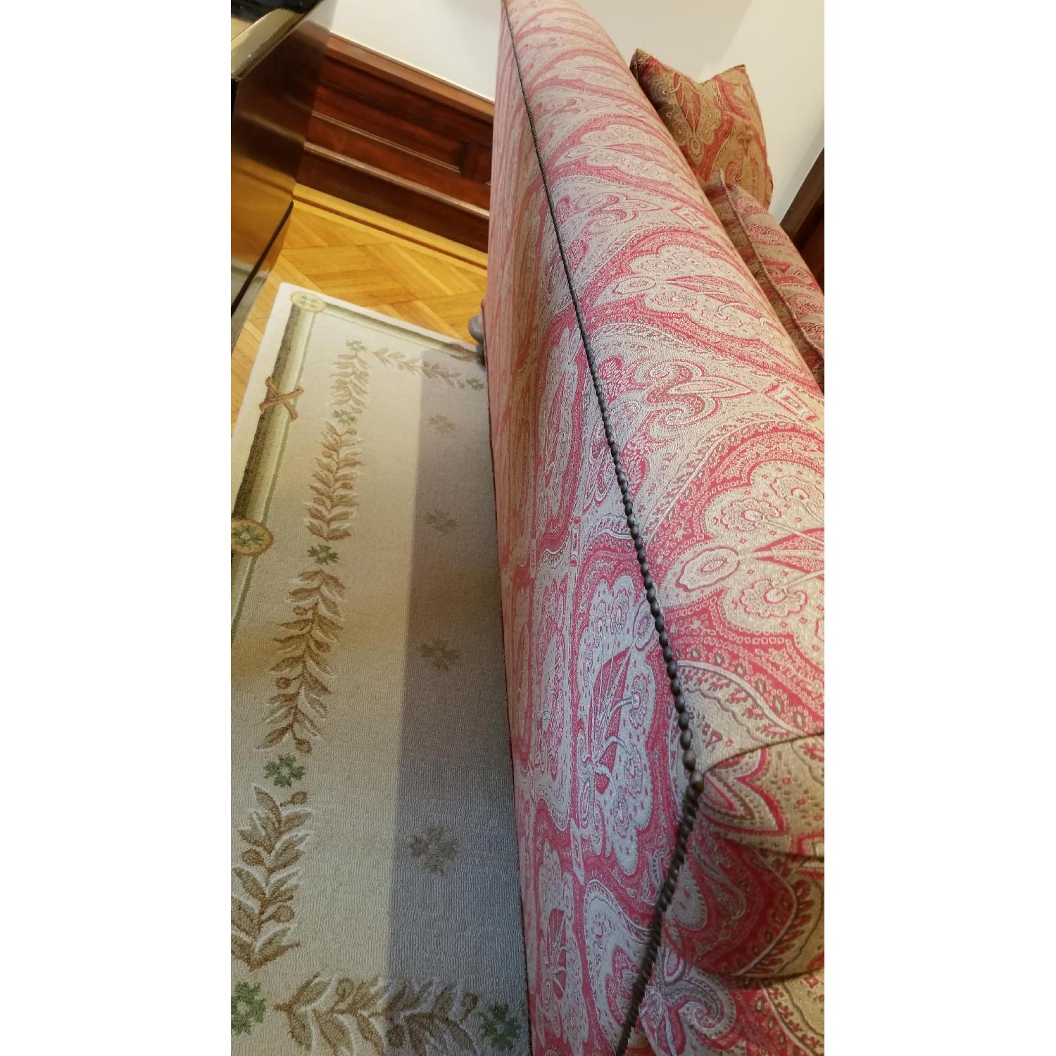 Red Patterned Fabric Sofa - image-5