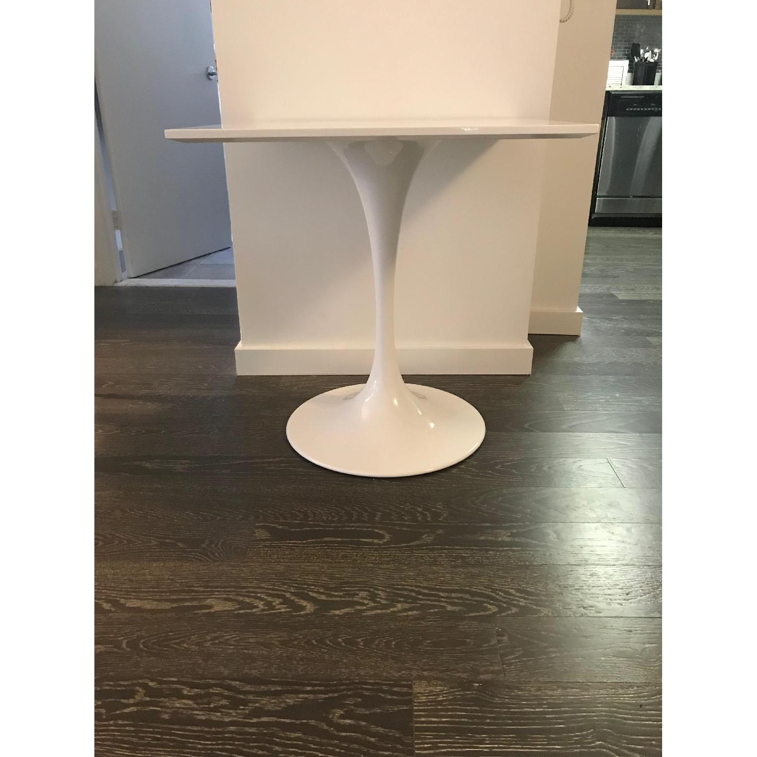 Square White Lacquer Dining Table - image-1