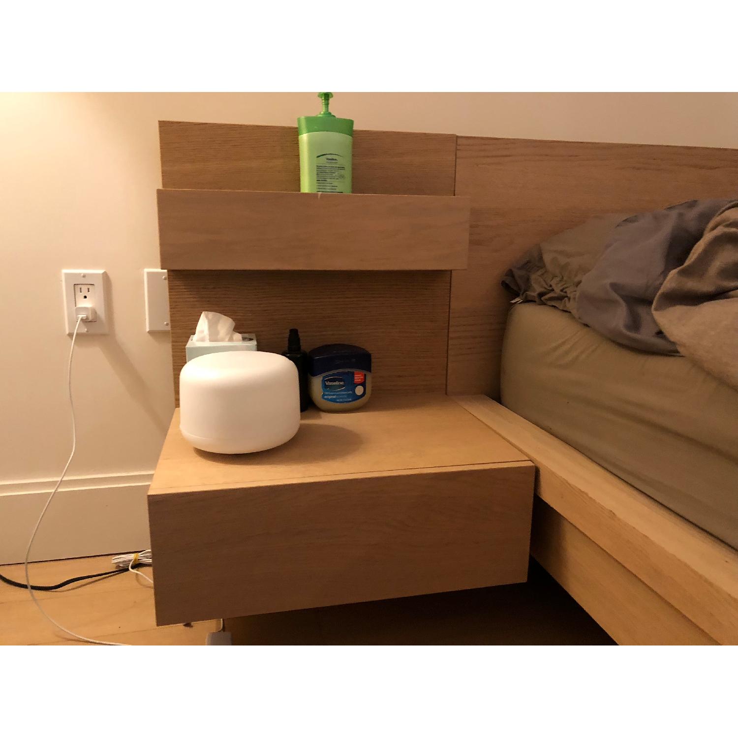 Ikea Malm Full Bed Frame + Nightstand - image-3