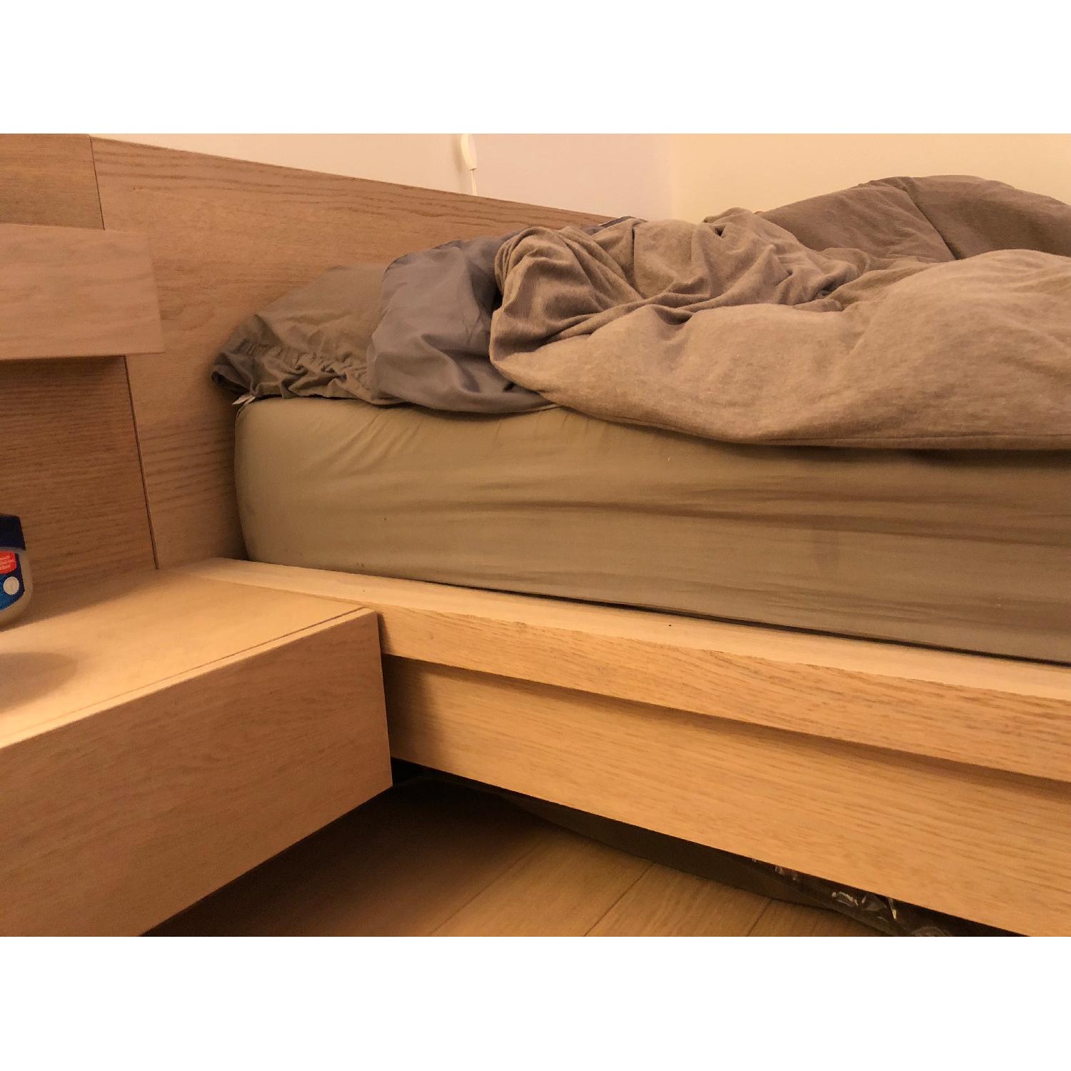 Ikea Malm Full Bed Frame + Nightstand - image-4