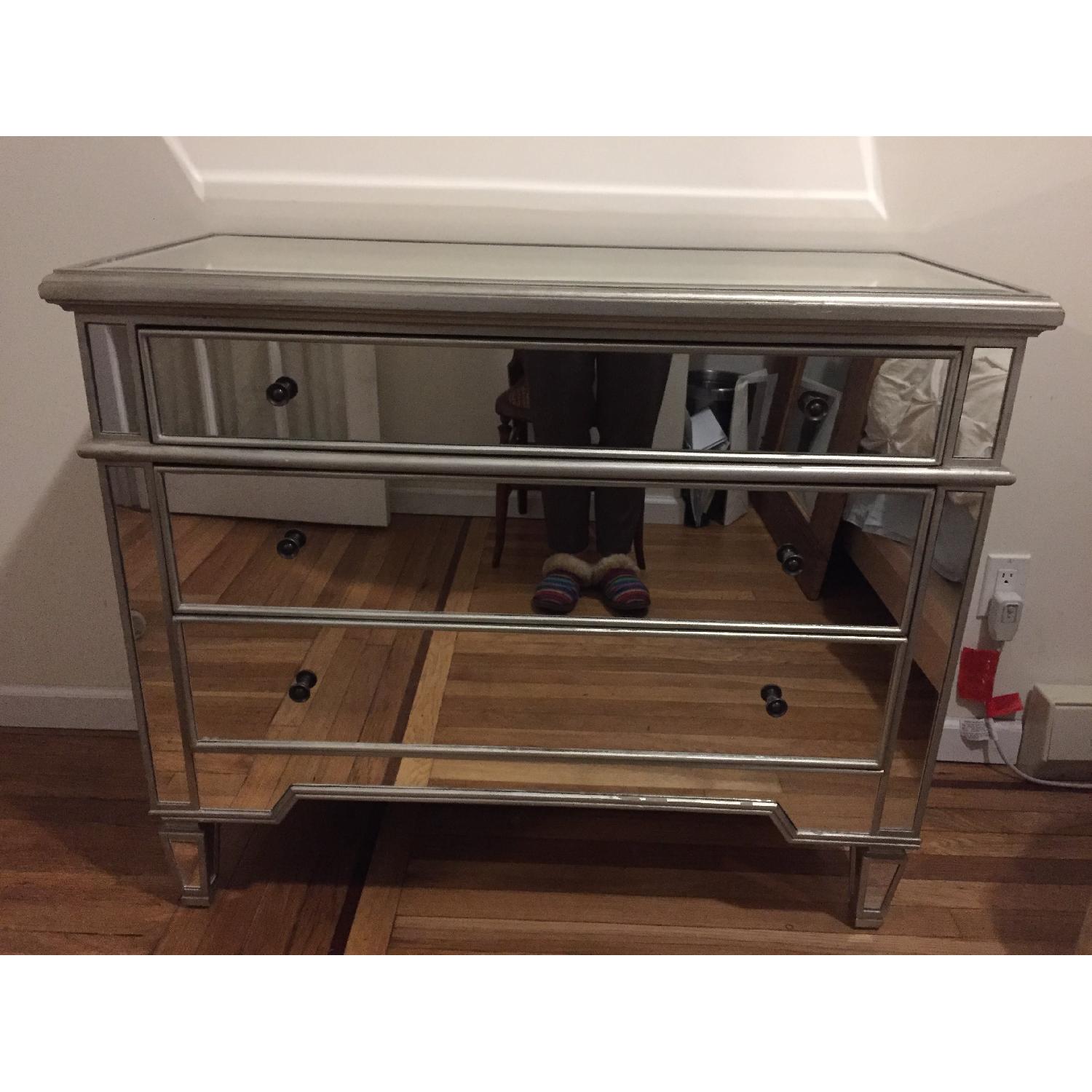 Pottery Barn Park Mirrored 3Drawer Dresser AptDeco