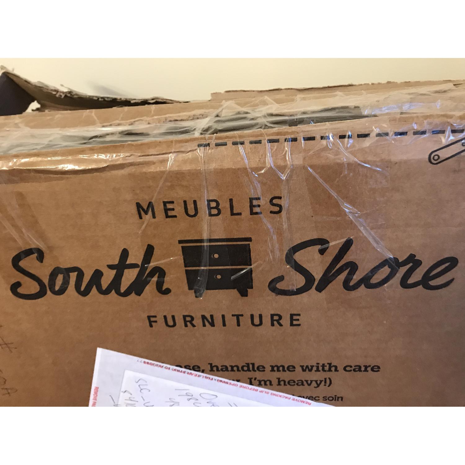 South Shore Axess Writing Desk in White Lacquer Finish - image-3