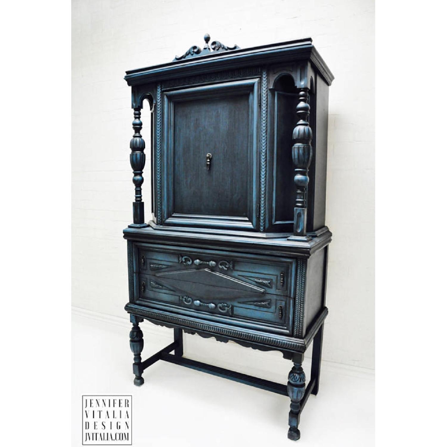 Jacobean French Blue Sideboard - image-1