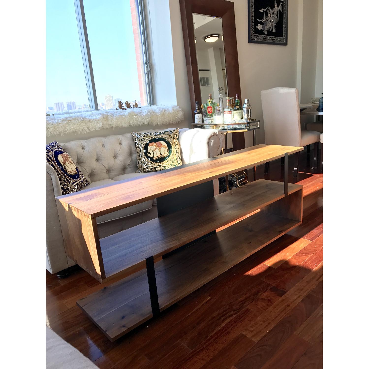 Crate & Barrel Austin Media Console in Solid Walnut AptDeco