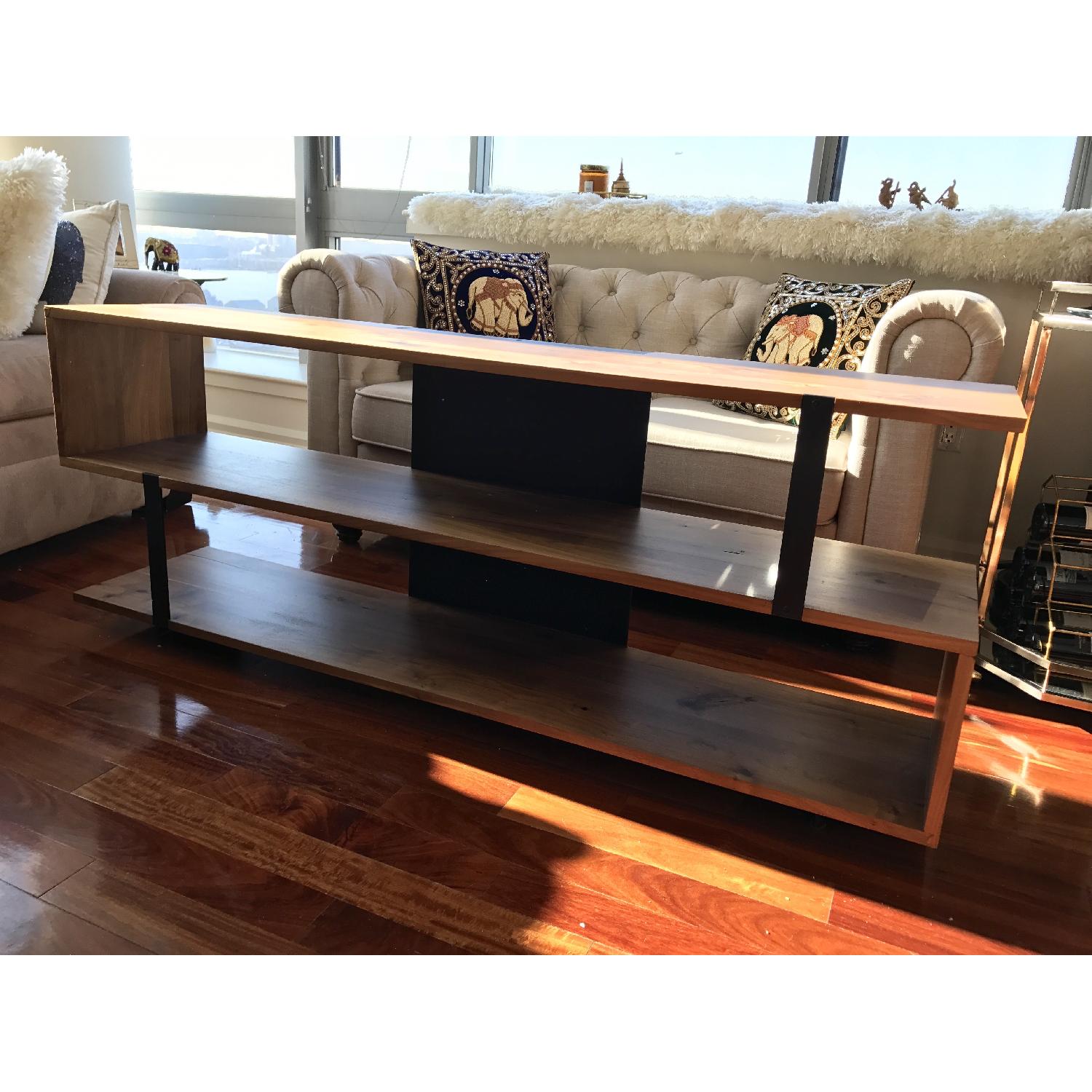 Crate & Barrel Austin Media Console in Solid Walnut AptDeco