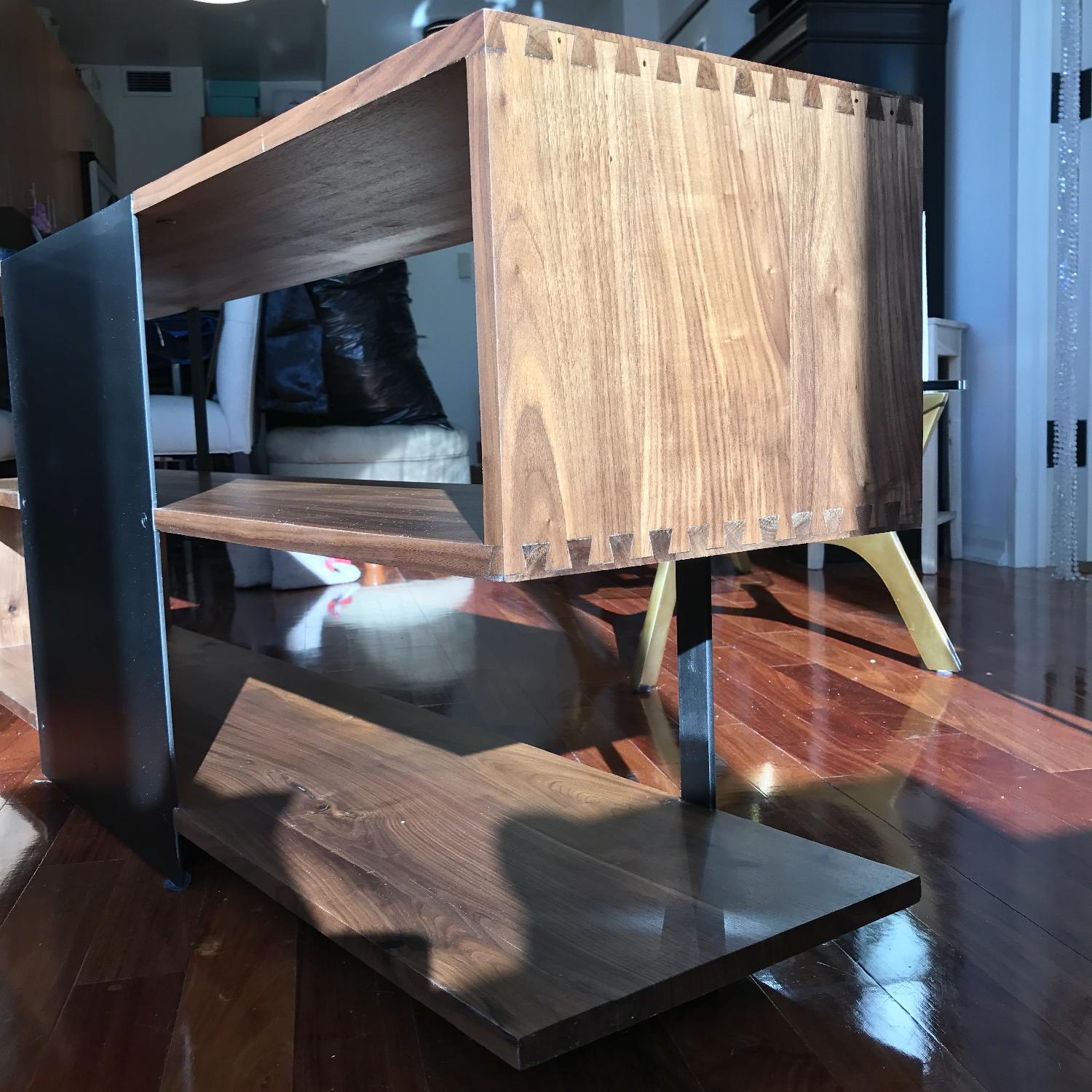 Crate & Barrel Austin Media Console in Solid Walnut AptDeco