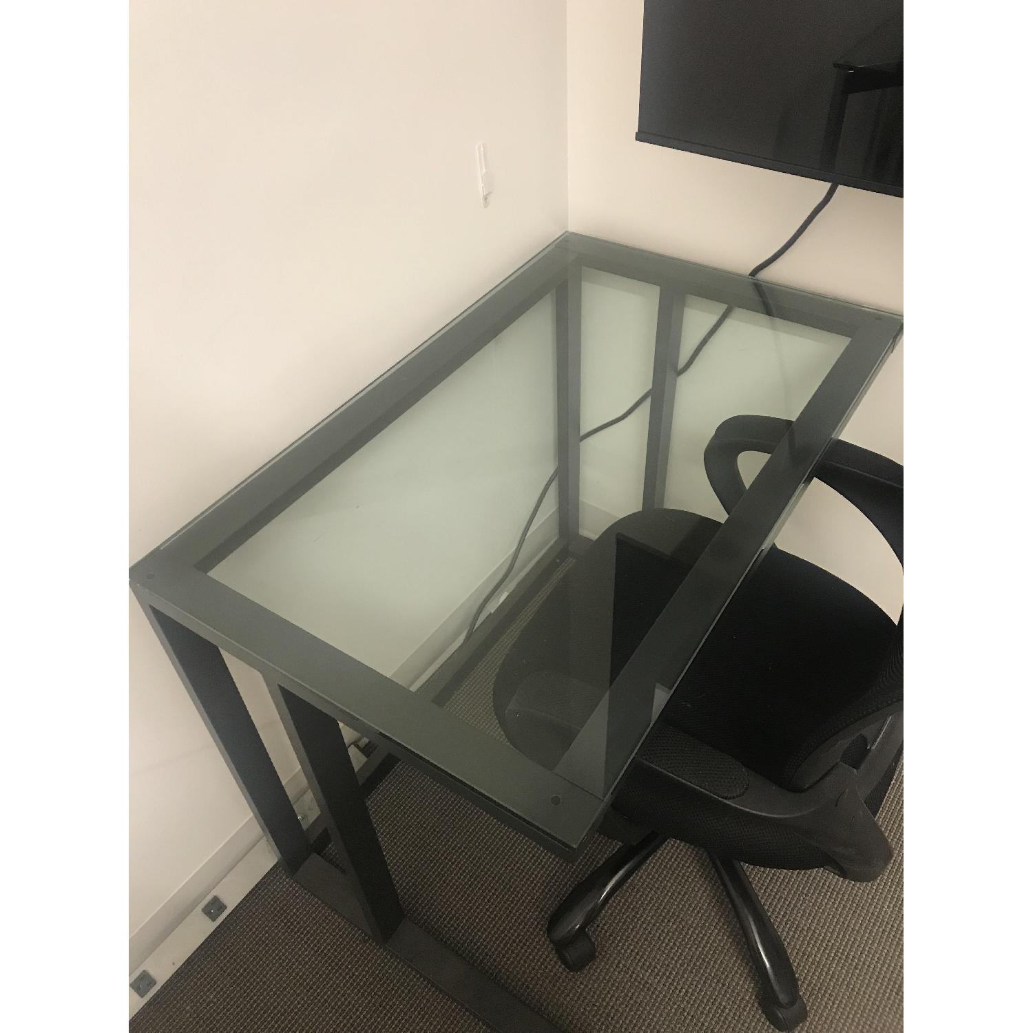 Small Glass Office Desk - image-1