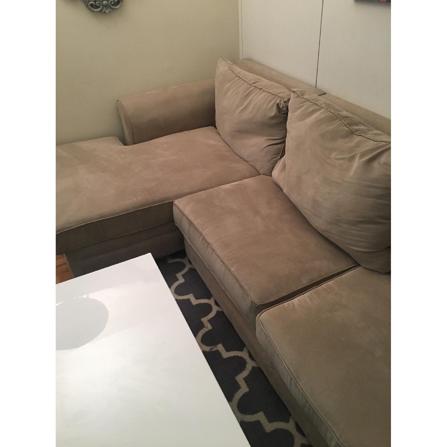 Bob's Beige Microsuede 2-Piece Sectional Sofa - image-3