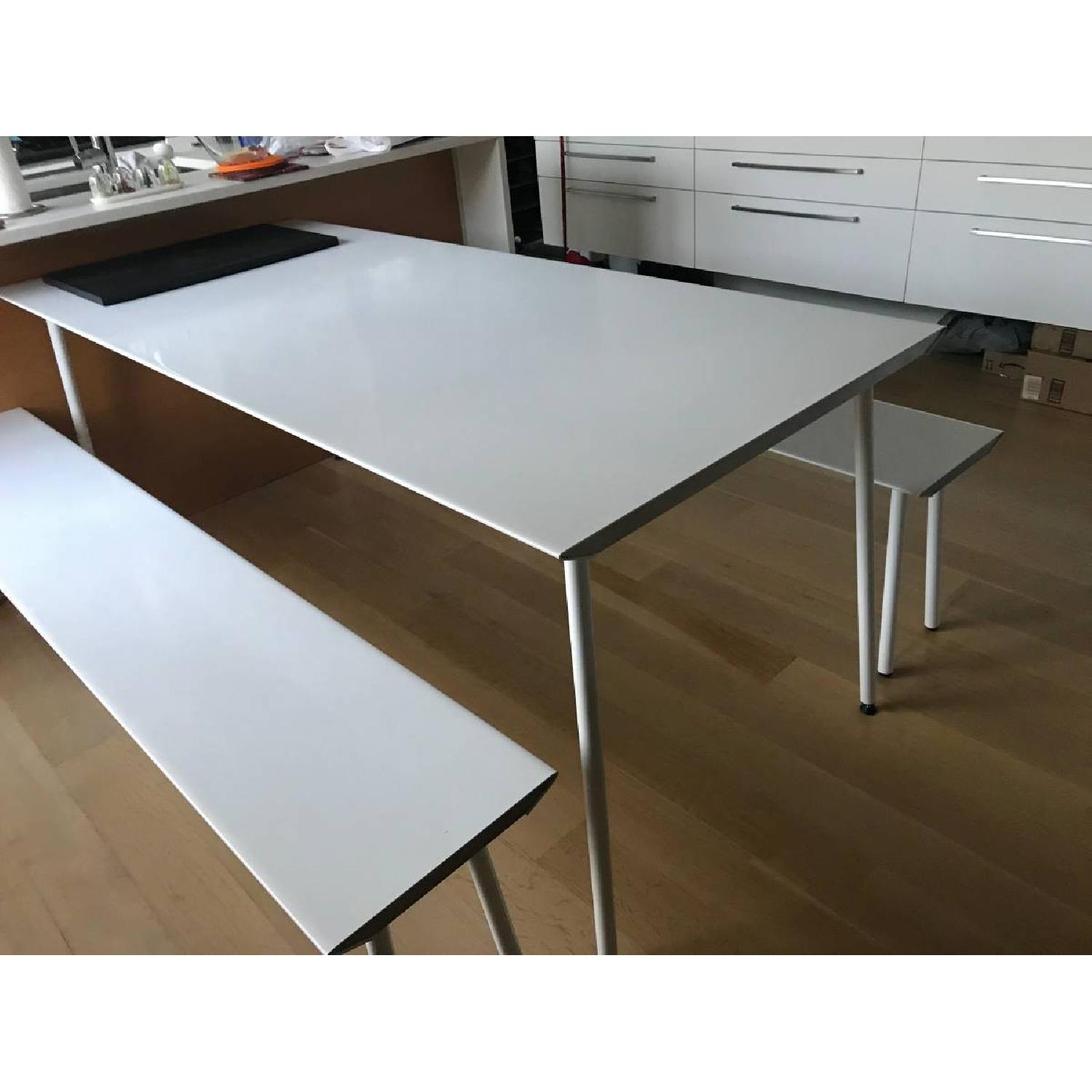 Radius Design Dining Table w/ 2 Benches - image-2