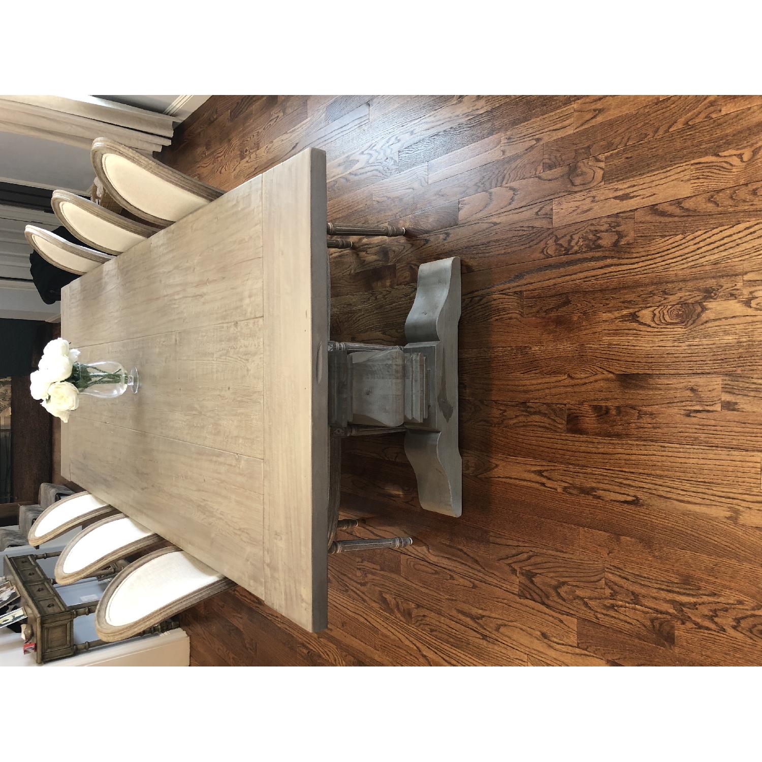 Restoration Hardware Trestle Extension Table w/ 8 Chairs - image-6