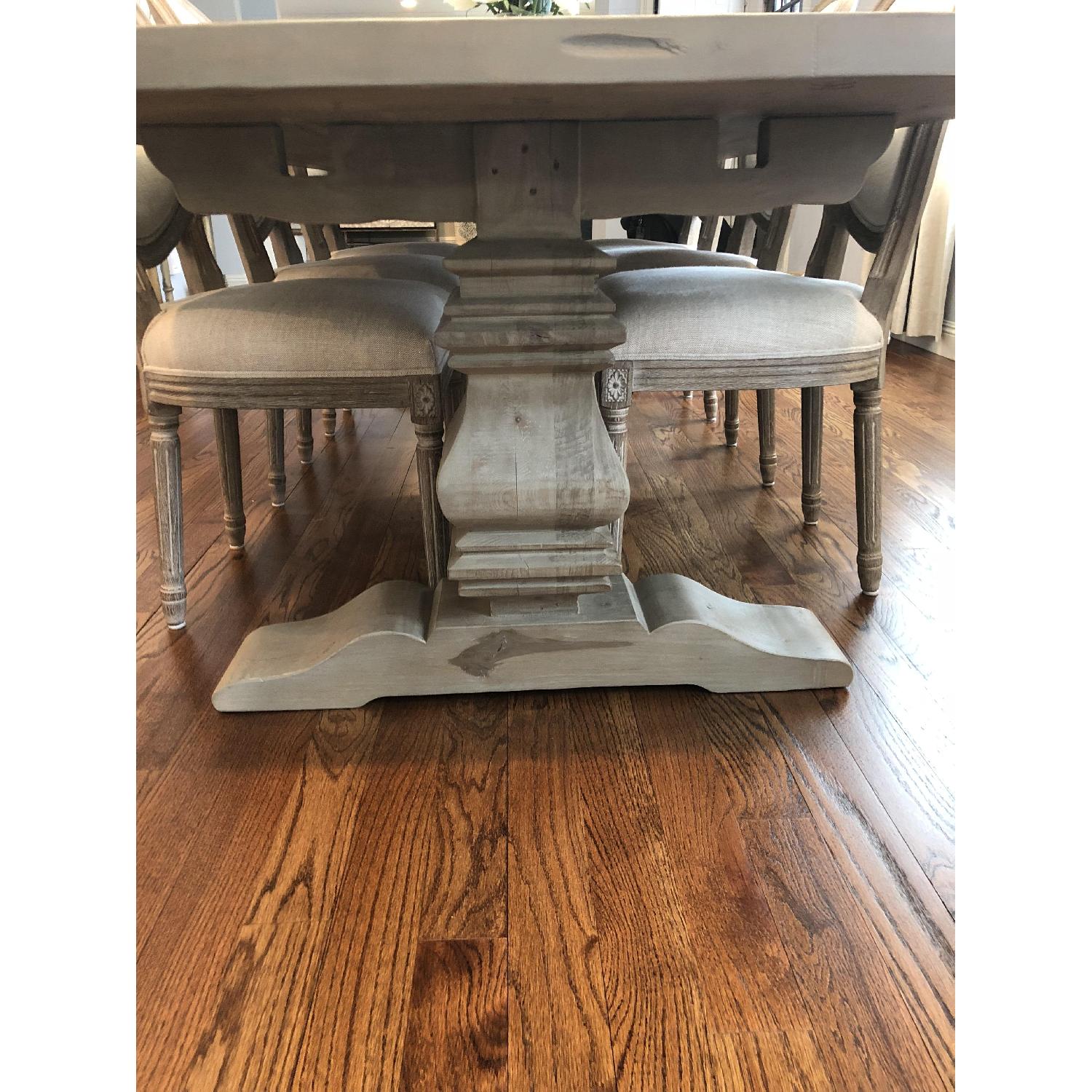 Restoration Hardware Trestle Extension Table w/ 8 Chairs - image-7