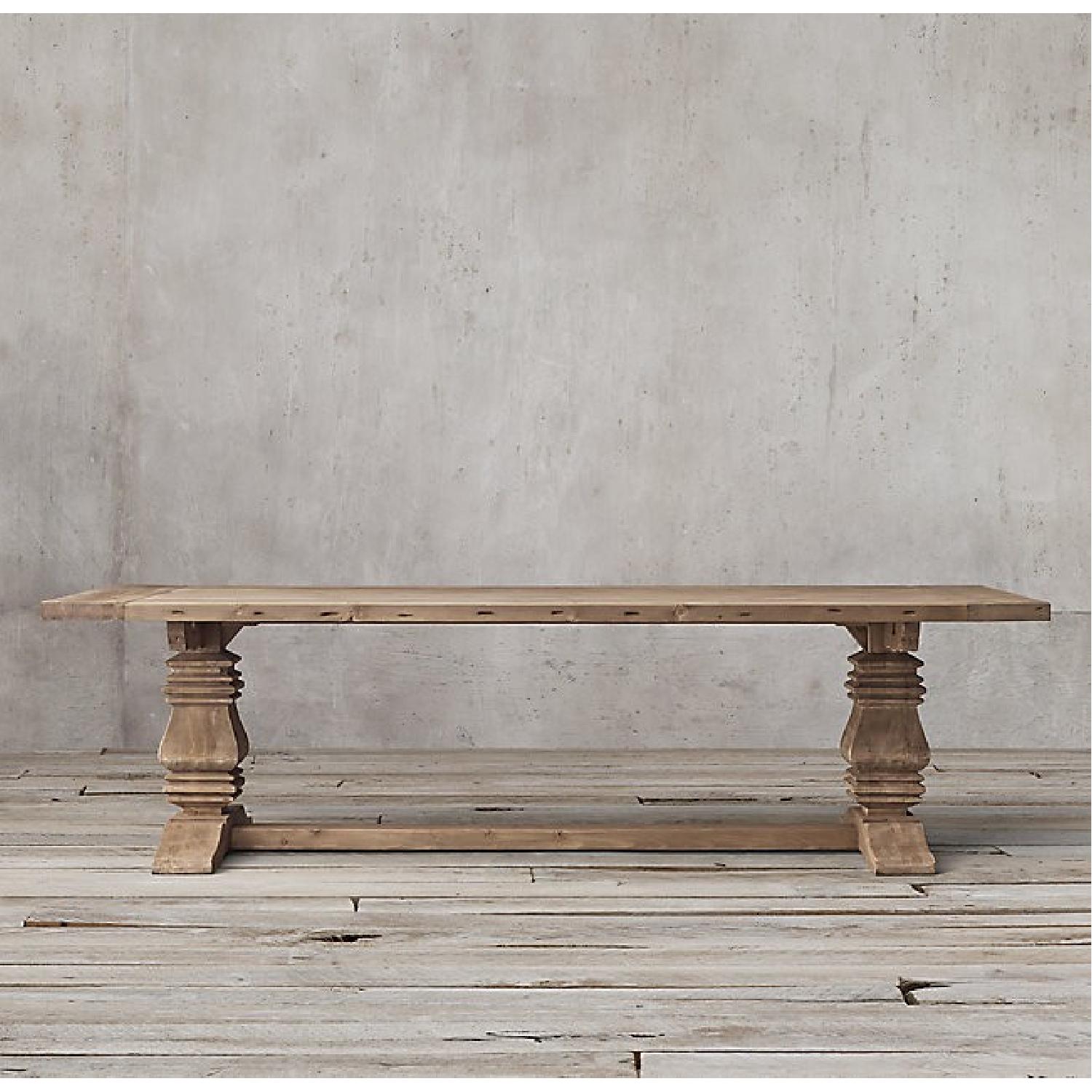 Restoration Hardware Trestle Extension Table w/ 8 Chairs - image-8