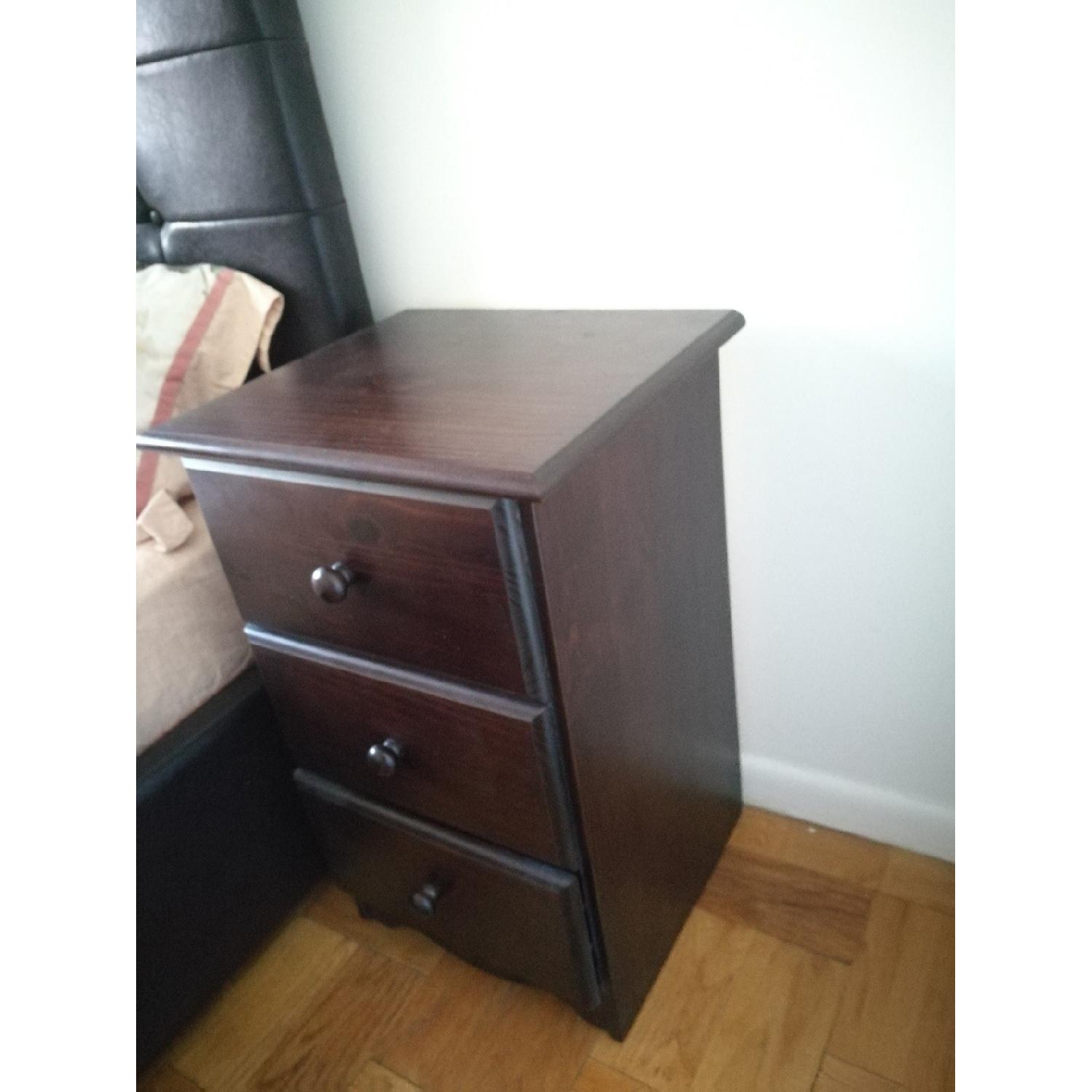 Palace Imports Solid Wood Dark Brown 3 Drawer Nightstand AptDeco