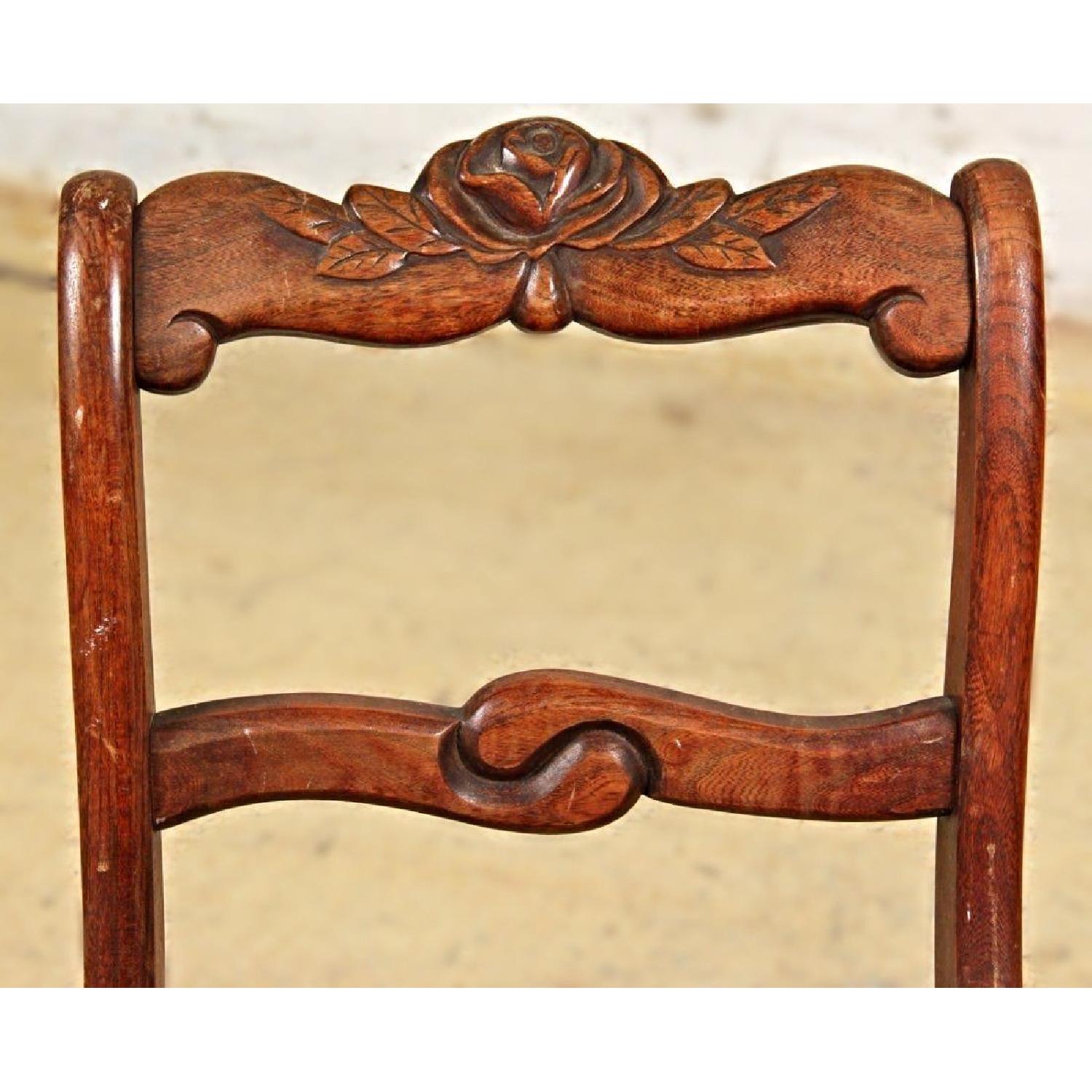 Vintage Victorian Needlepoint Upholstered Dining Chair - image-5