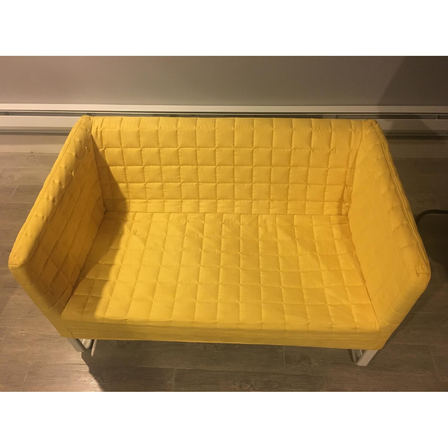 Ikea Knopparp Yellow Loveseat - image-2