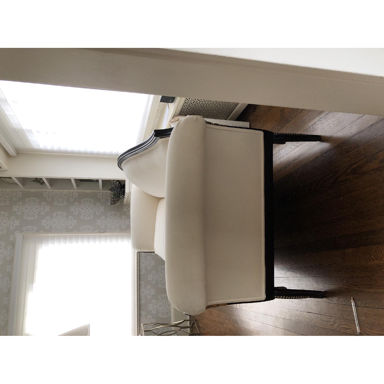 White Velvet Sofa - image-2