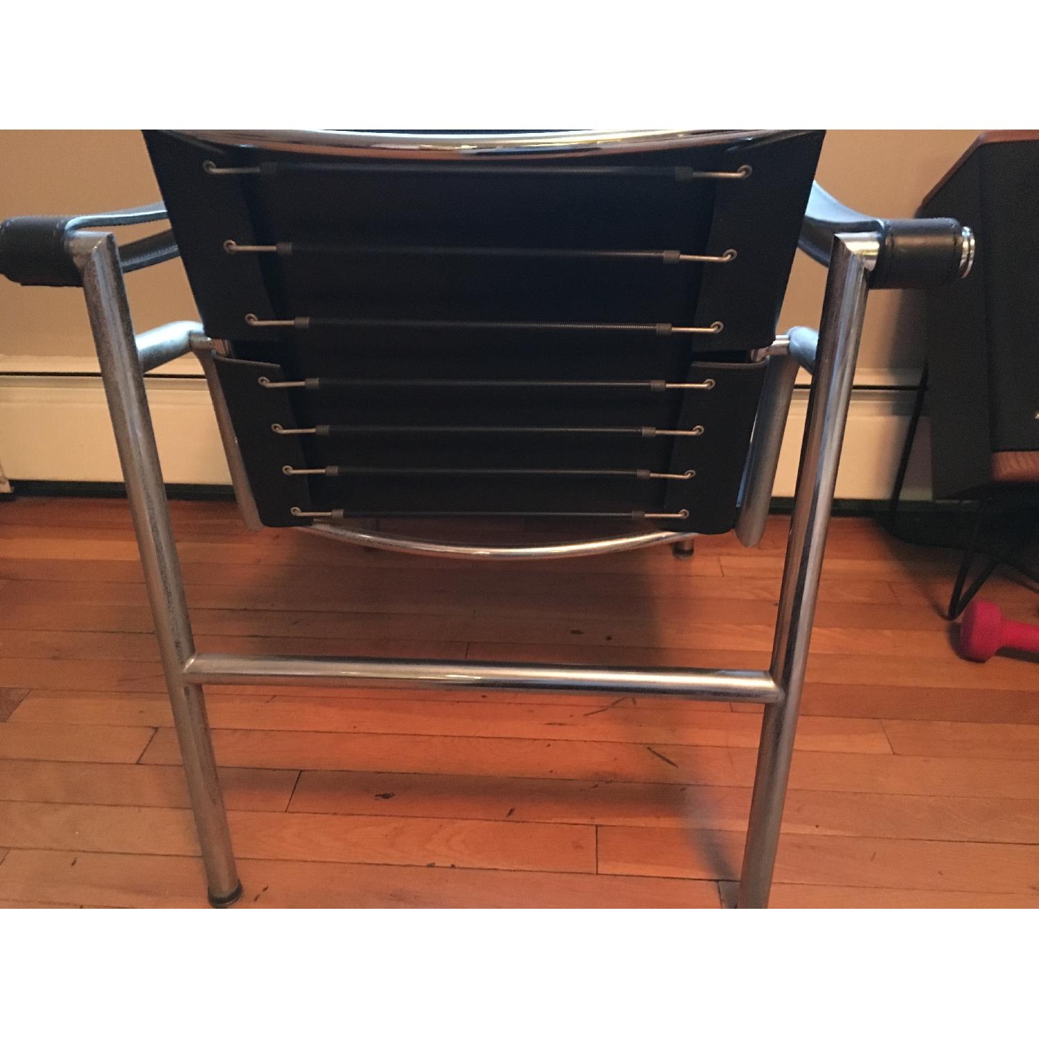Modern Leather & Metal Chair - image-3