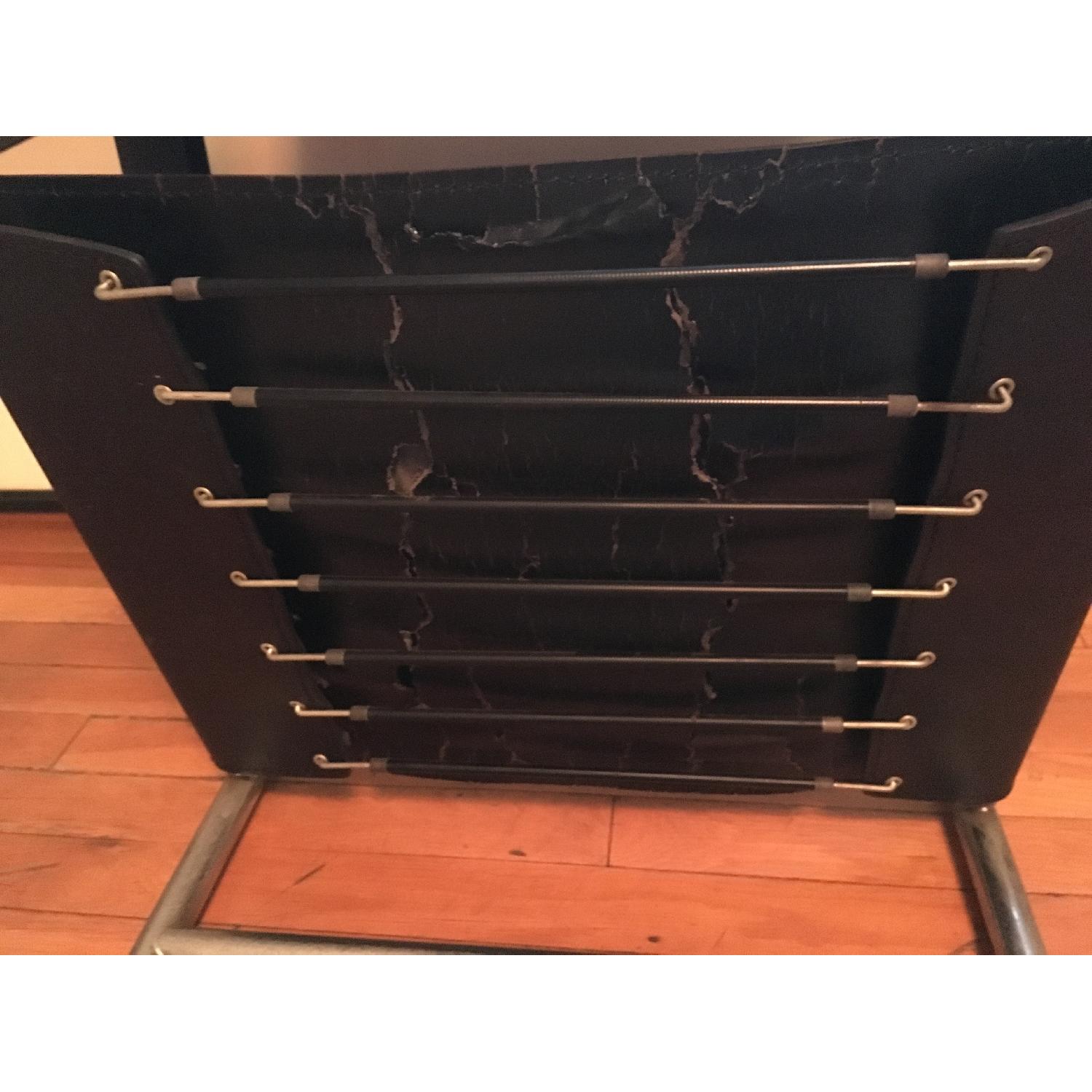 Modern Leather & Metal Chair - image-4
