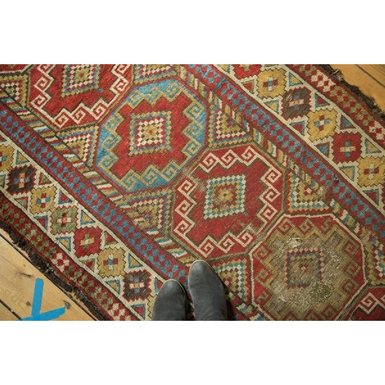 Antique Caucasian Runner Rug - AptDeco