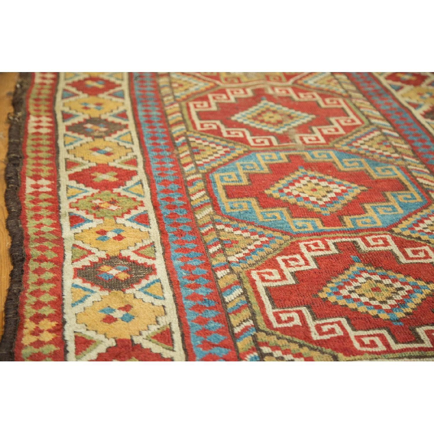 Antique Caucasian Runner Rug - AptDeco