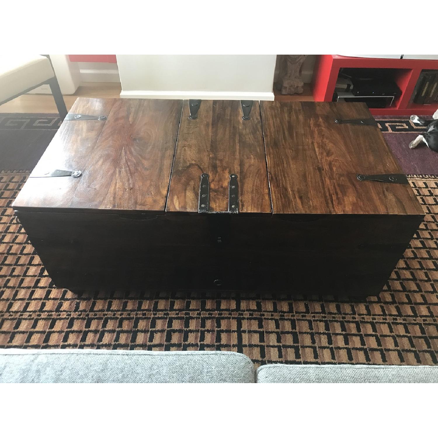 Crate & Barrel Taka Trunk Coffee Table - image-1