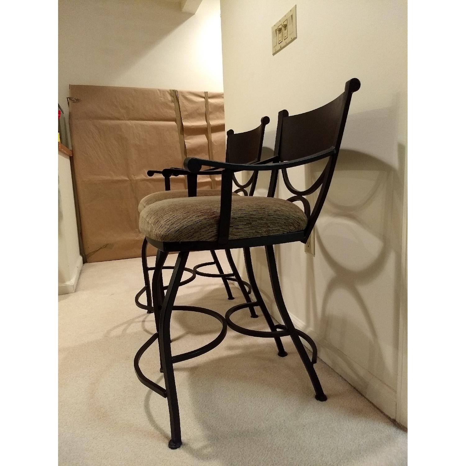 Camas Y Muebles Iron-Frame Padded Swivel Bar Stool - image-5