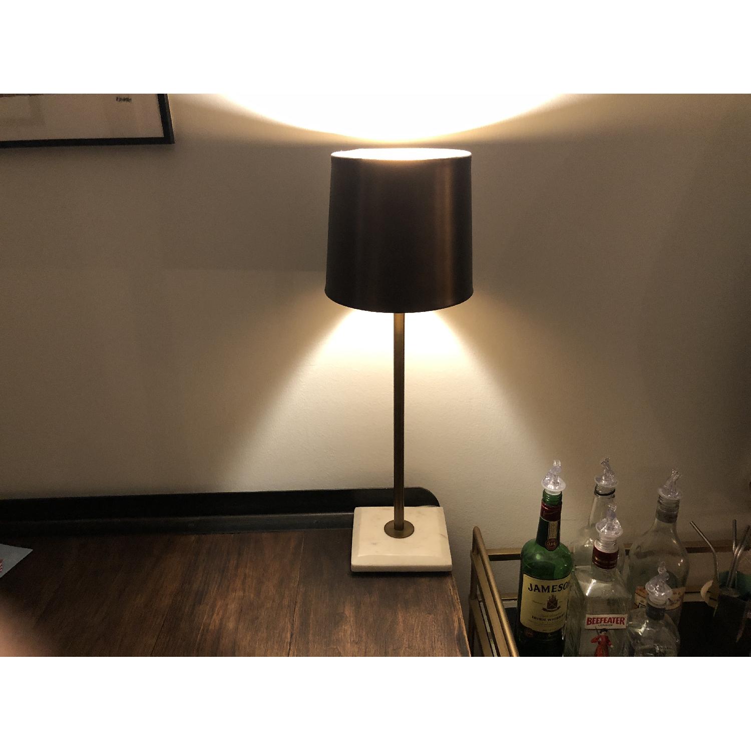 Crate & Barrel Astor Brass Buffet Lamp AptDeco