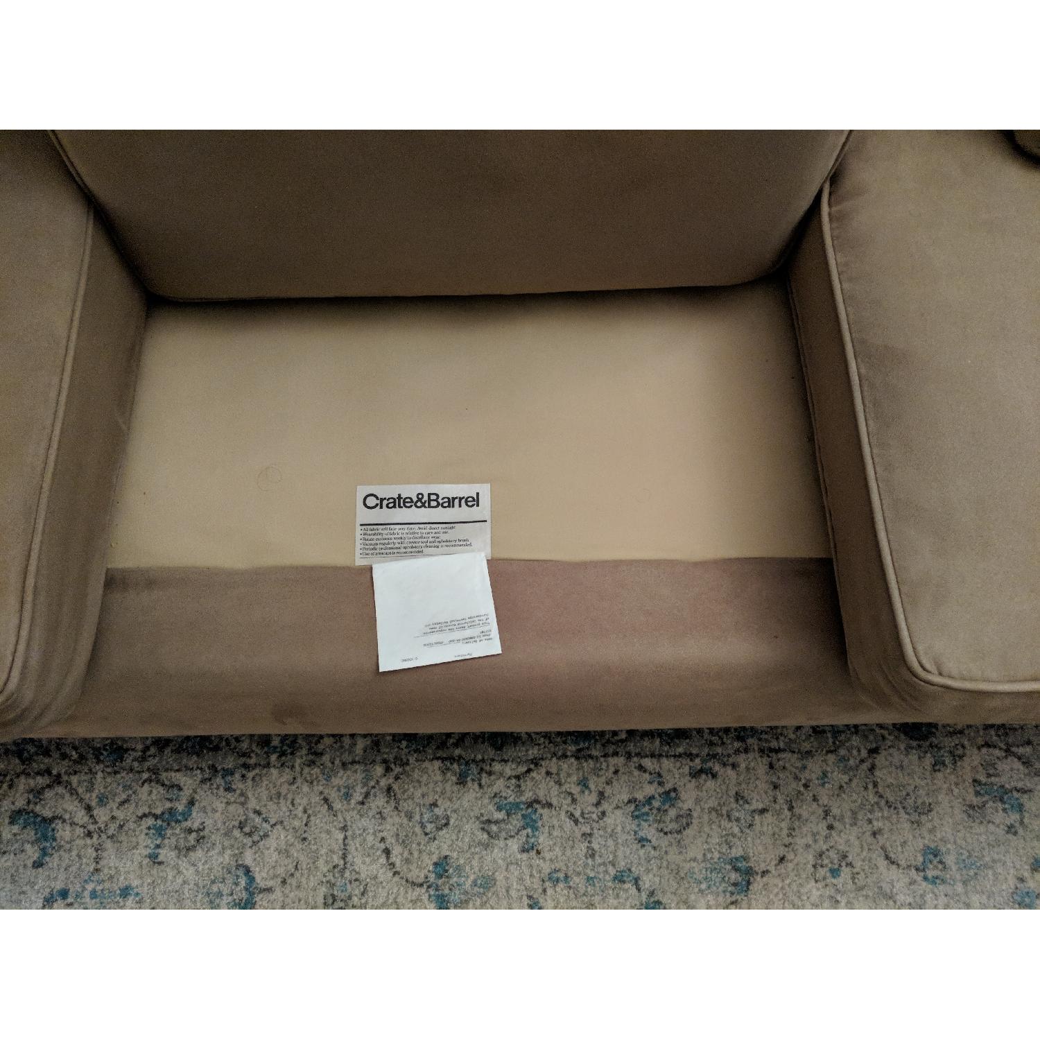 Crate & Barrel Microfiber 3 Seater Sofa AptDeco