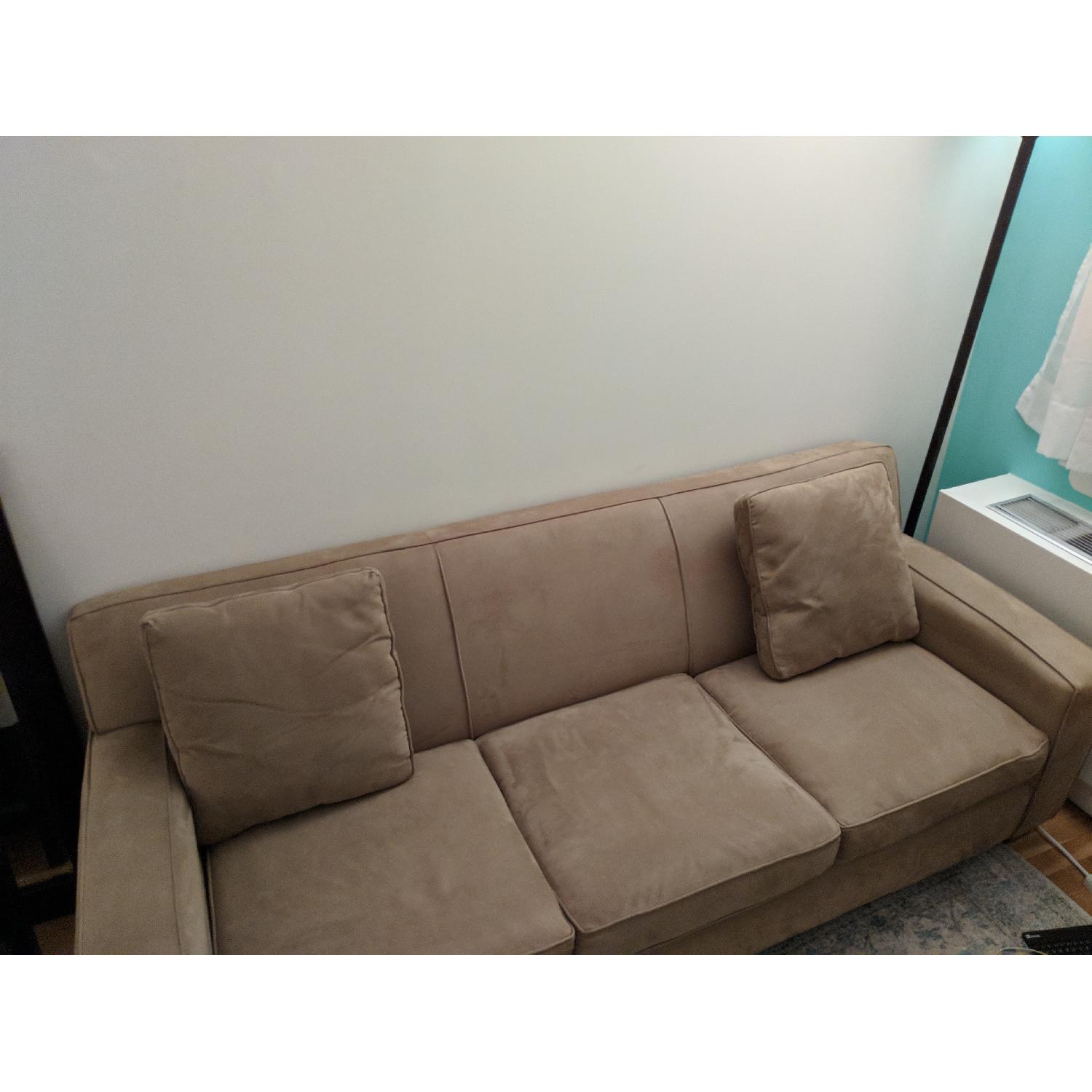 Crate & Barrel Microfiber 3 Seater Sofa - image-3