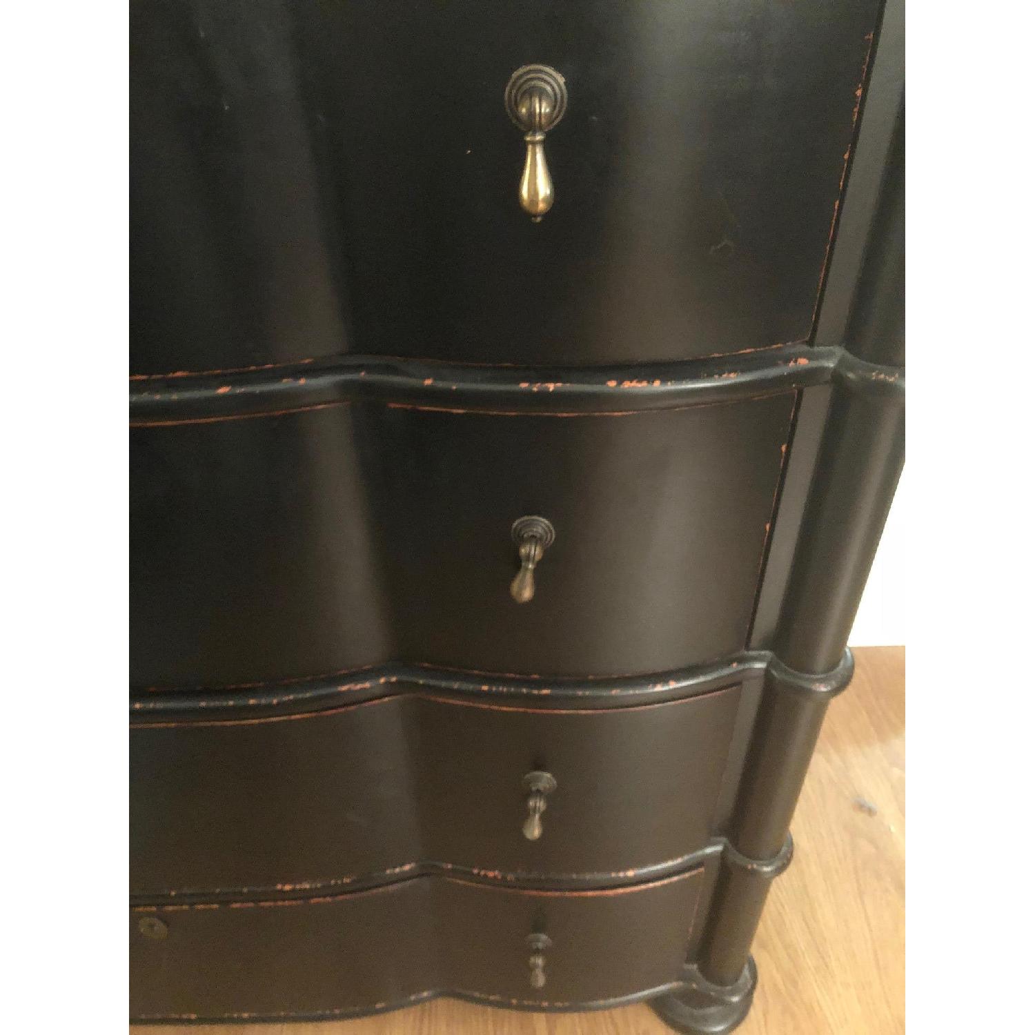 Ballard Designs Distressed Black 4 Drawer Dresser - image-3