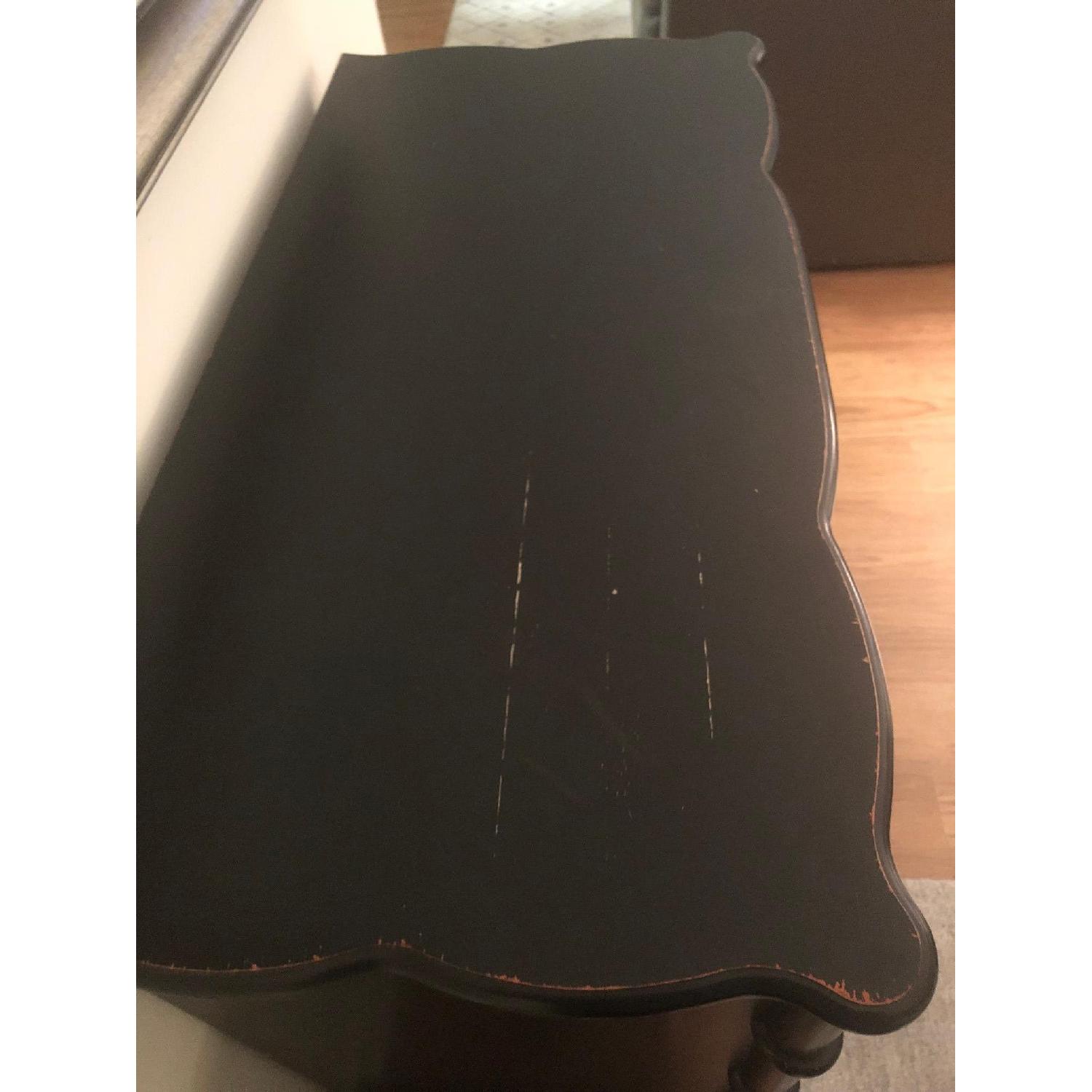 Ballard Designs Distressed Black 4 Drawer Dresser - image-4