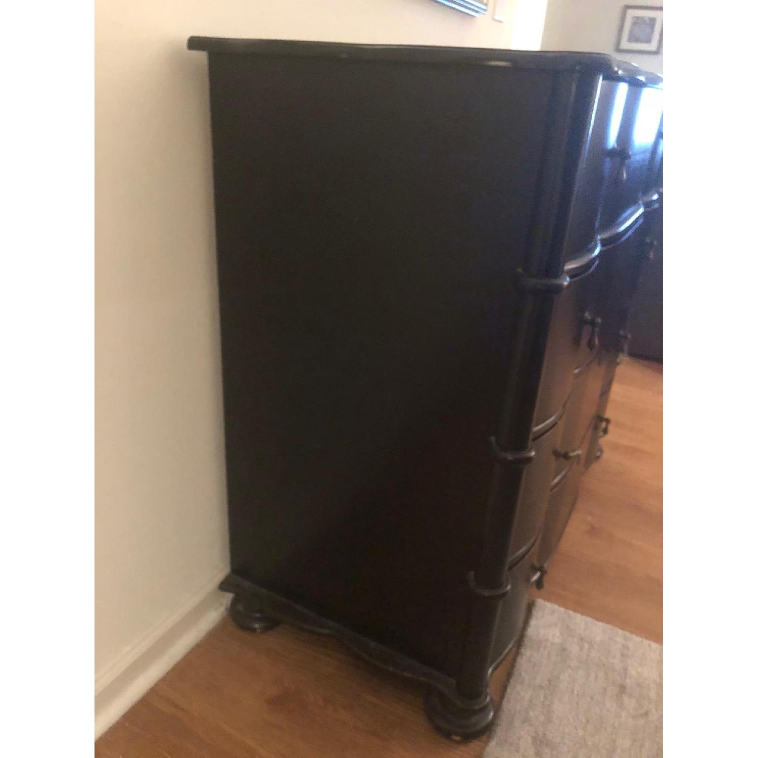 Ballard Designs Distressed Black 4 Drawer Dresser - image-6