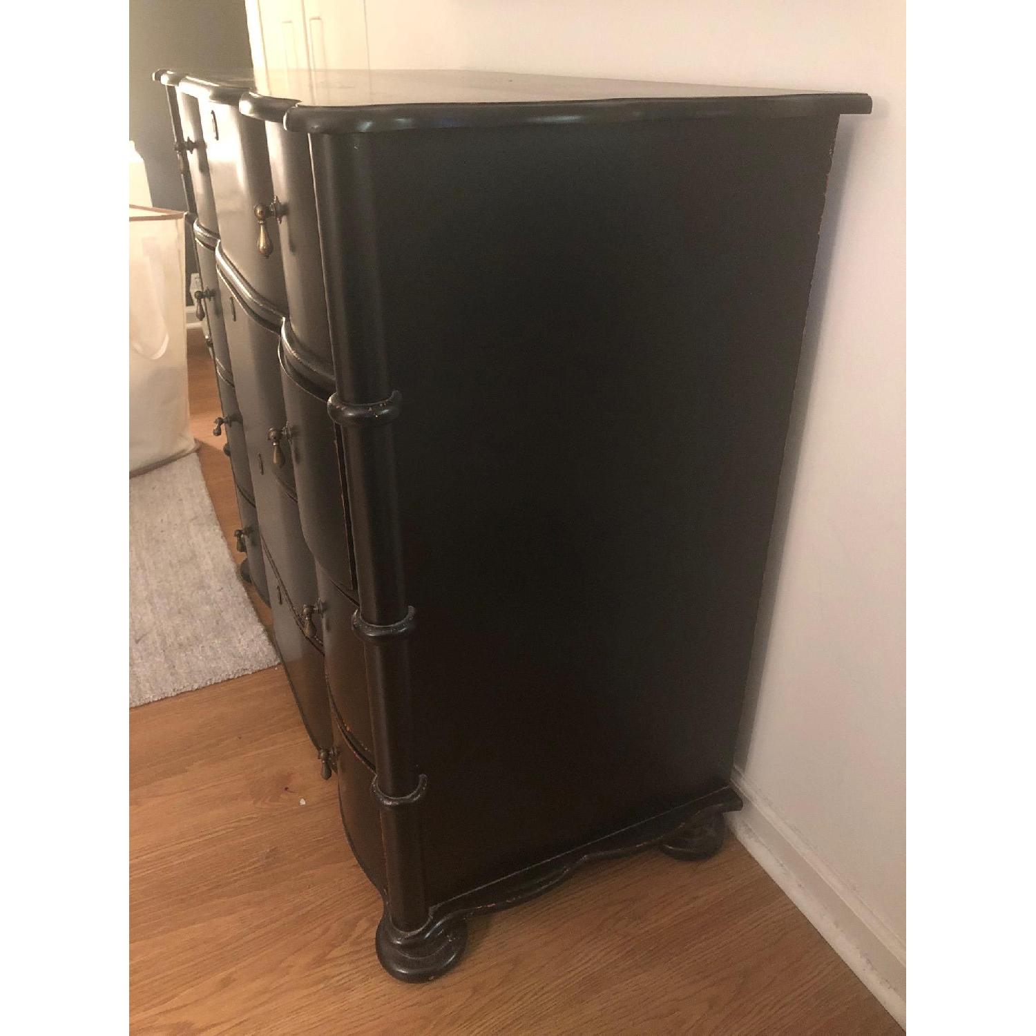 Ballard Designs Distressed Black 4 Drawer Dresser - image-7