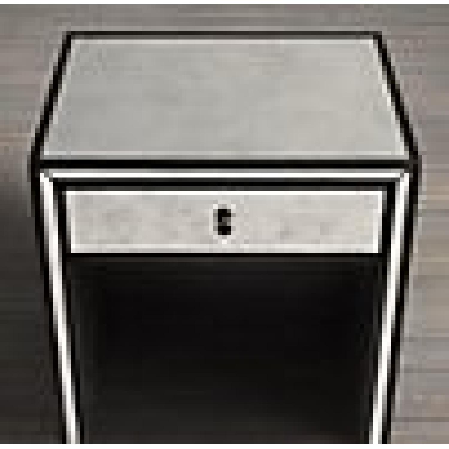 Restoration Hardware Strand Mirrored Open Nightstand AptDeco