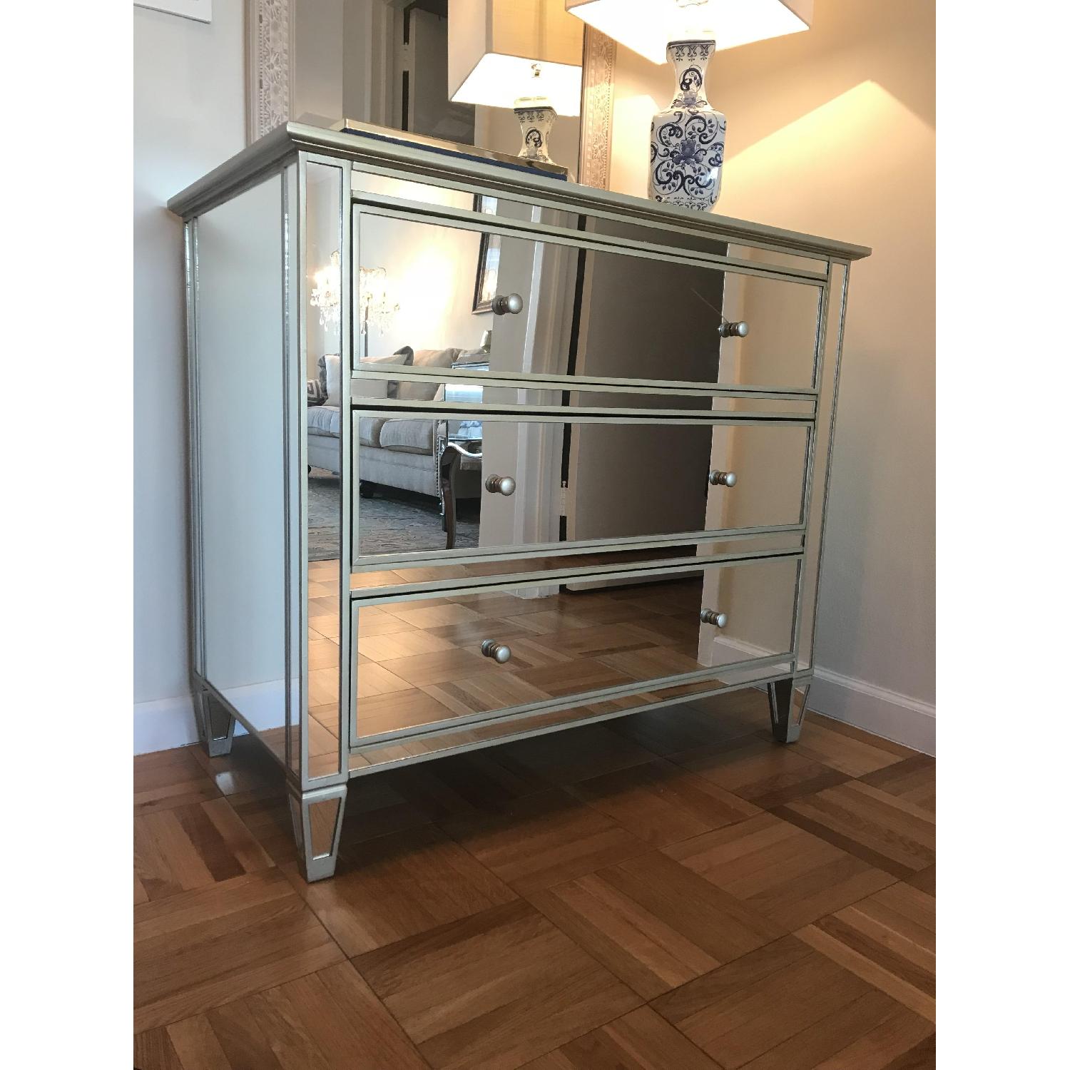 Horchow Mirrored 3 Drawer Dresser - image-3
