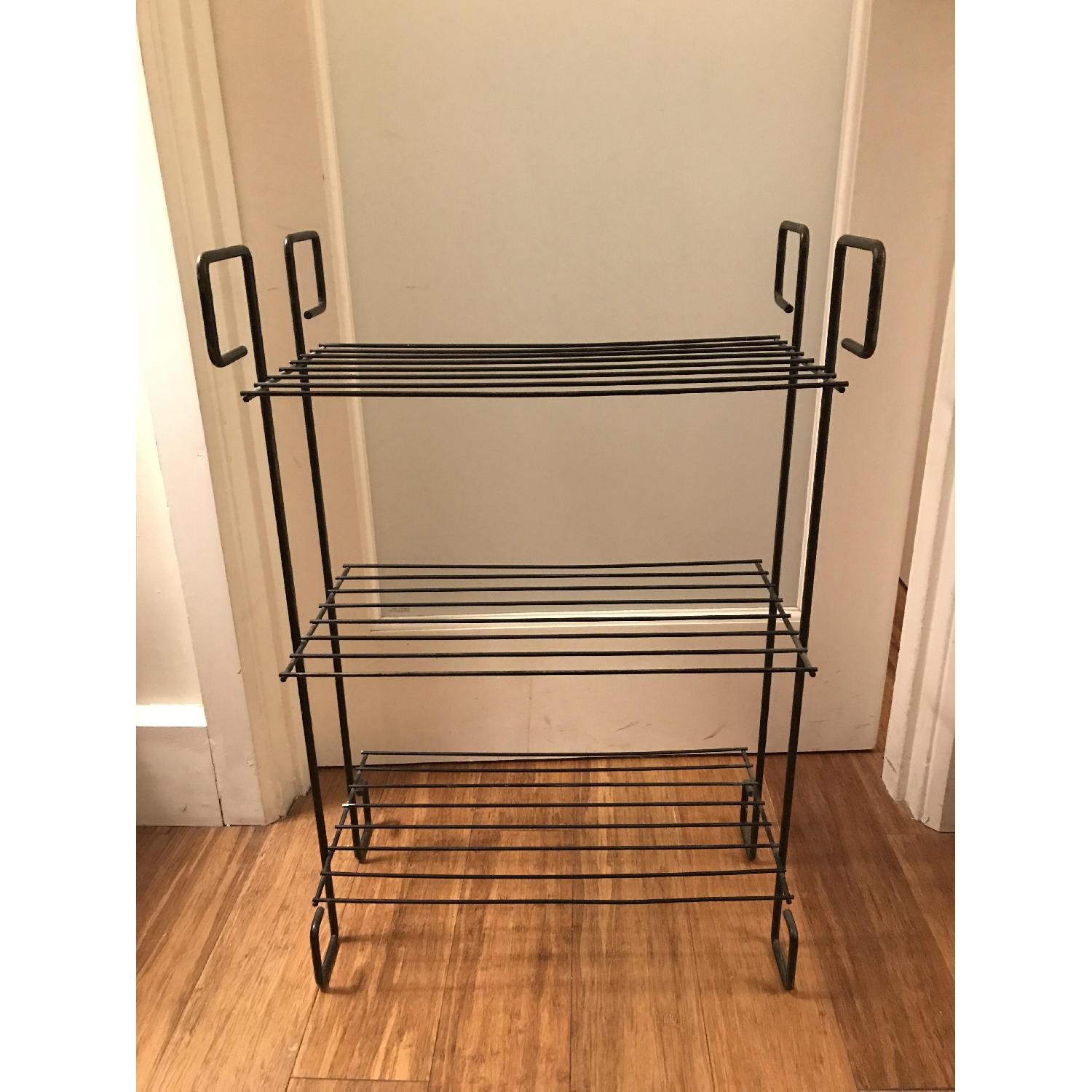 Mid Century Modern Black Wire Magazine Stand/Bookcase - image-3