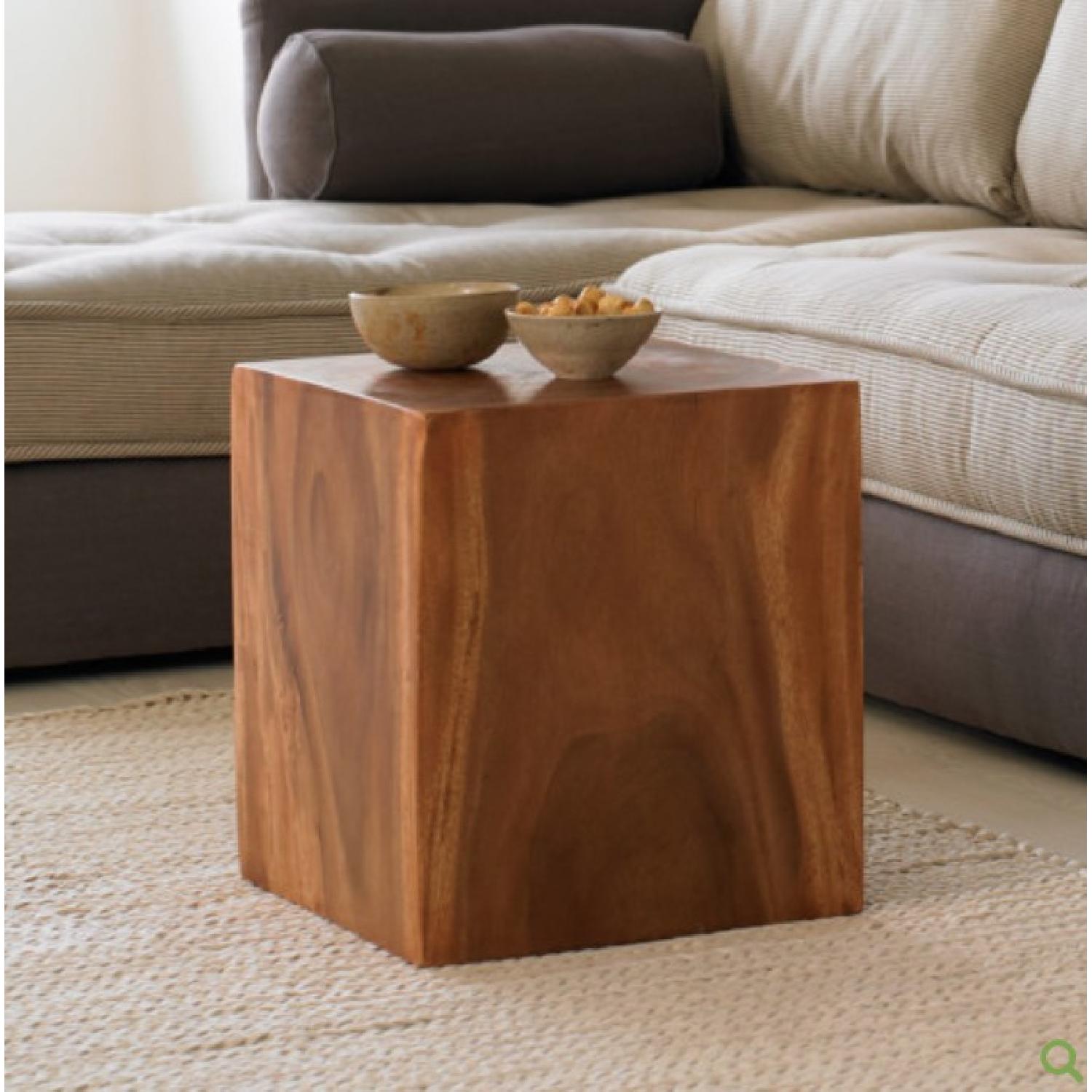 VivaTerra Wood Cube Accent Table - image-1