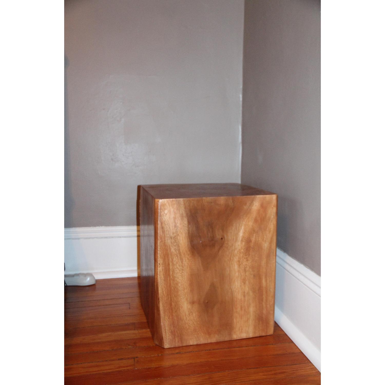 VivaTerra Wood Cube Accent Table - image-2