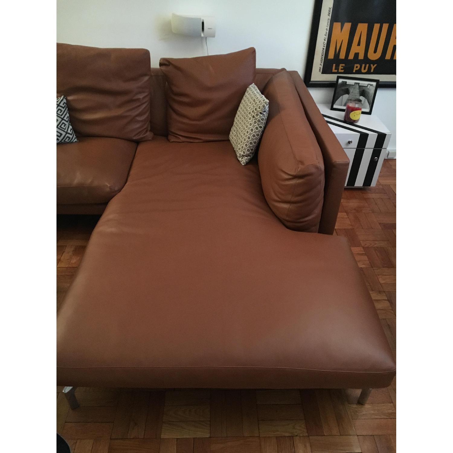 Design Within Reach Como Leather Sectional Sofa - image-2