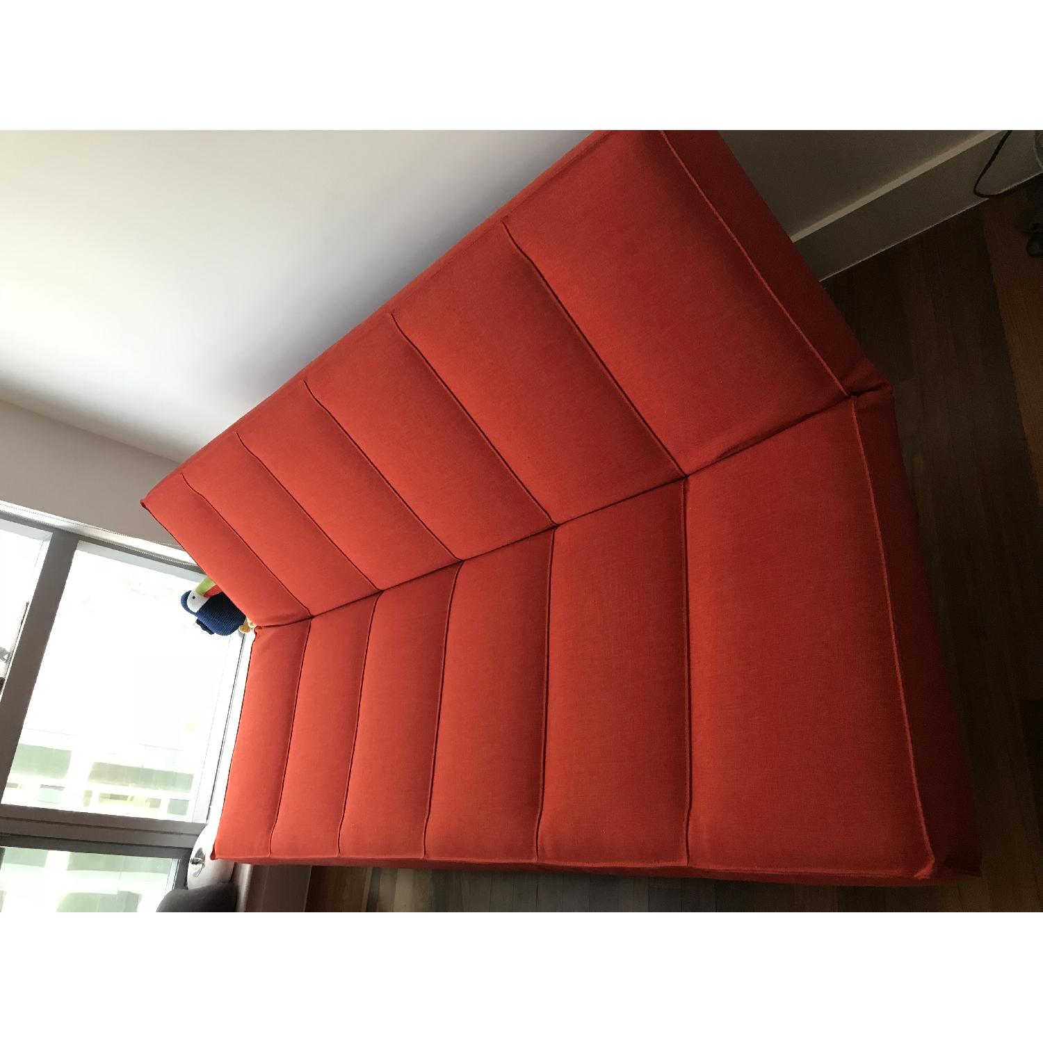 CB2 Flex Hermes Orange Sleeper Sofa - image-5