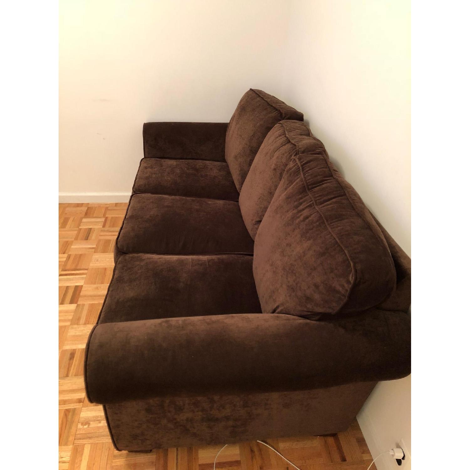 Bob's Brown Suede 3 Seater Sofa - image-3