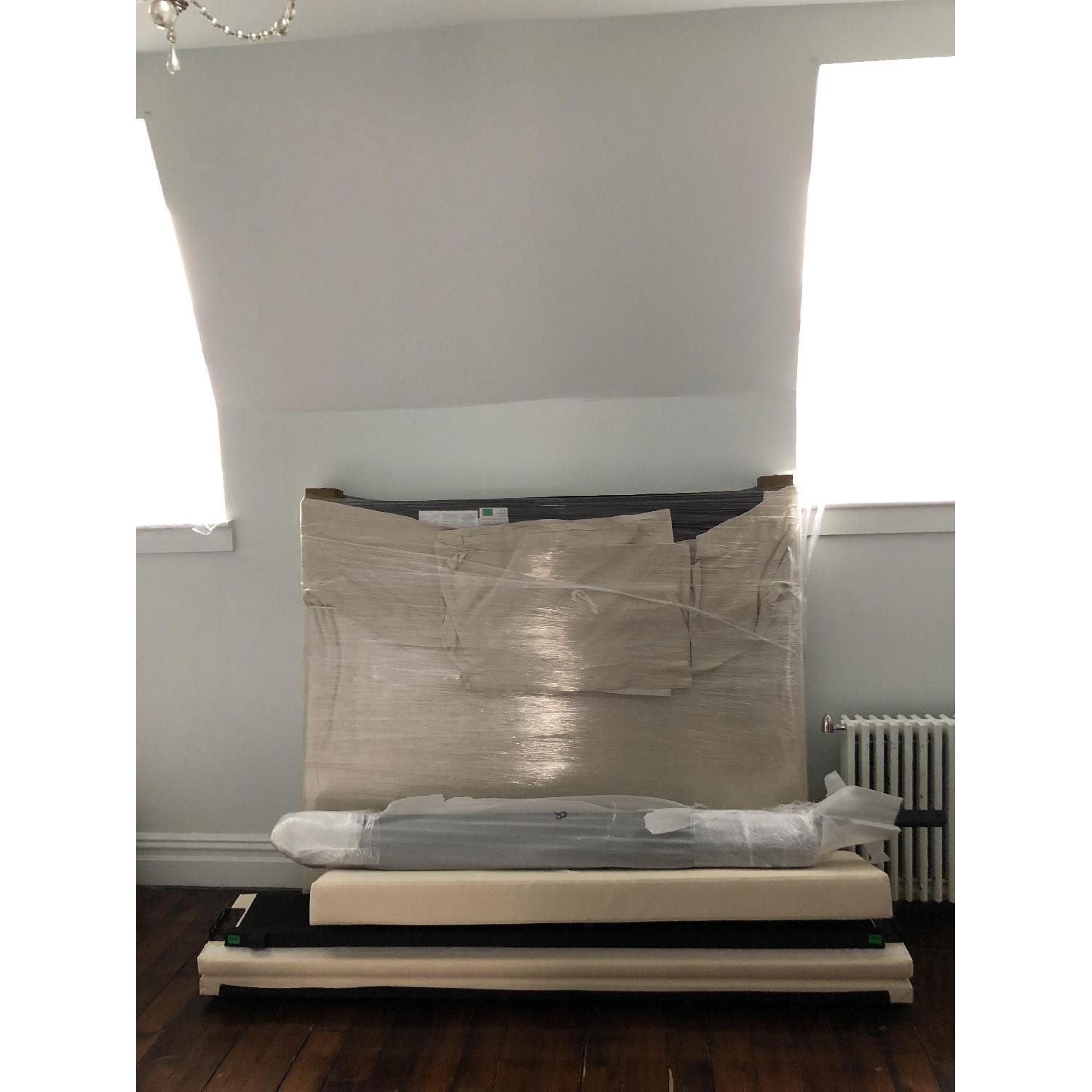 Restoration Hardware Queen Slipcovered Parsons Platform Bed - image-3