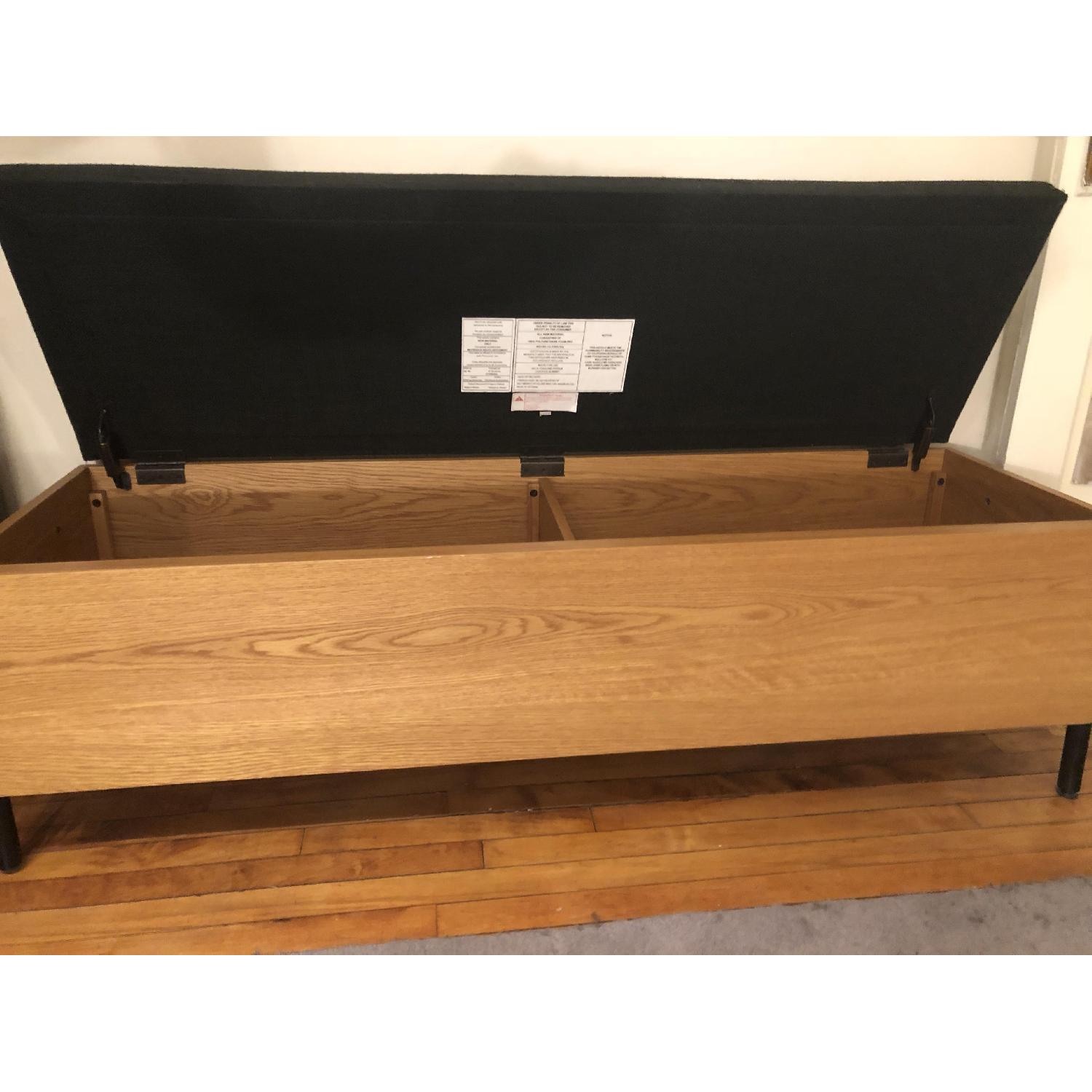 CB2 Upholstered Storage Bench AptDeco