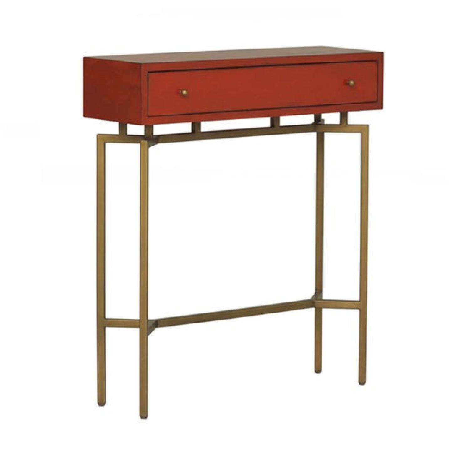Mitchell Gold + Bob Williams Ming Console in Red/Brass - image-1